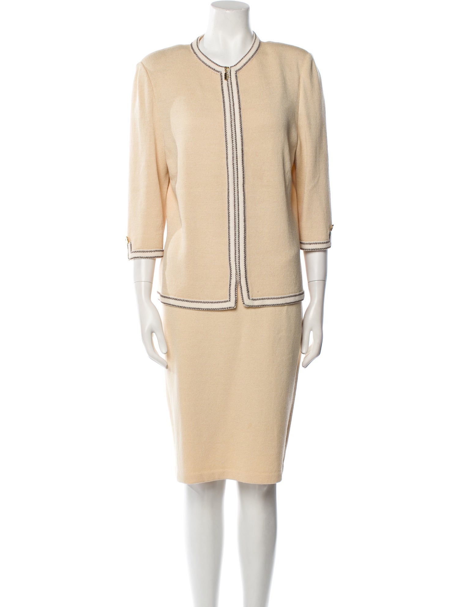 St. John Collection Wool Skirt Set