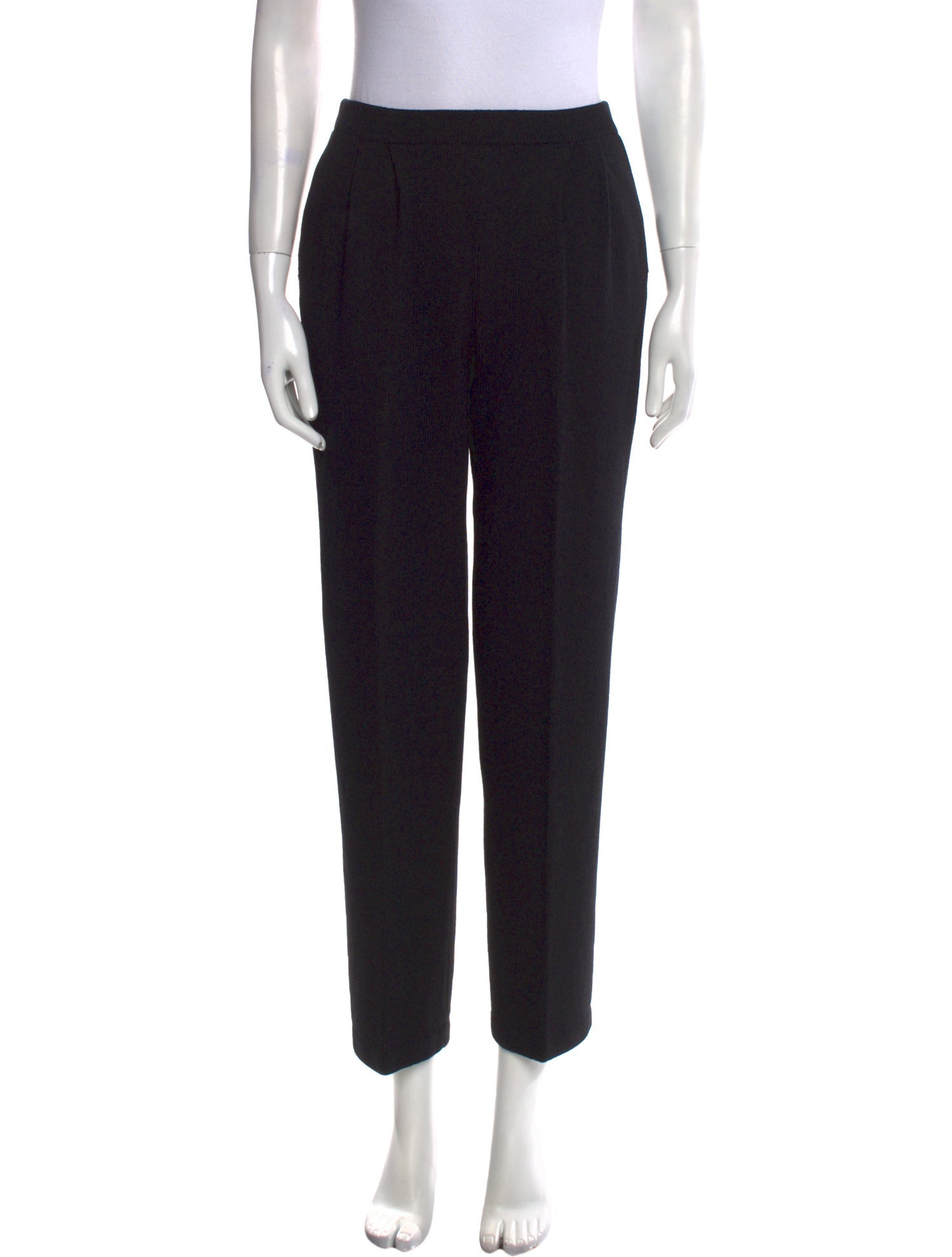 St. John Collection Wool Straight Leg Pants