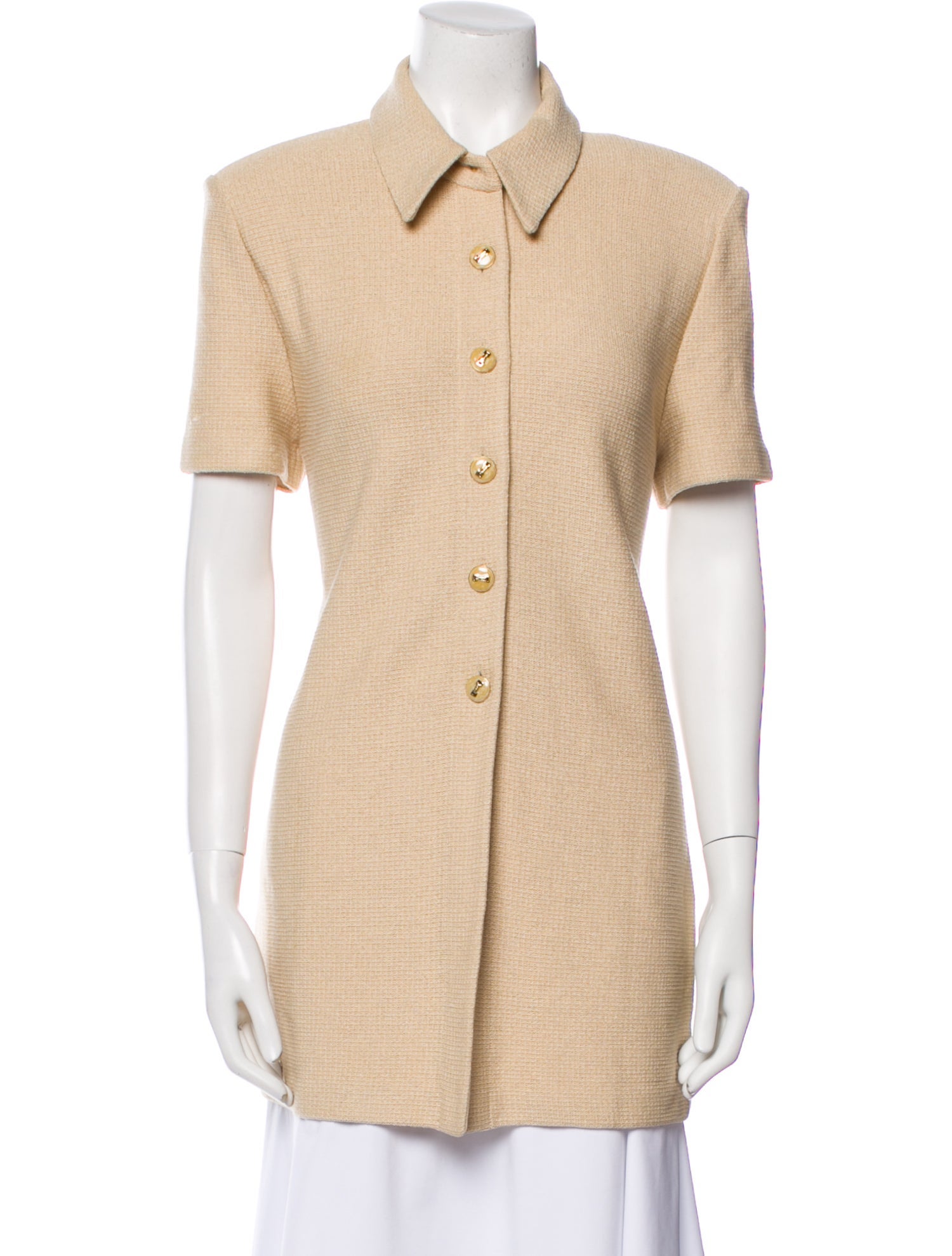 St. John Collection Wool Short Sleeve Polo