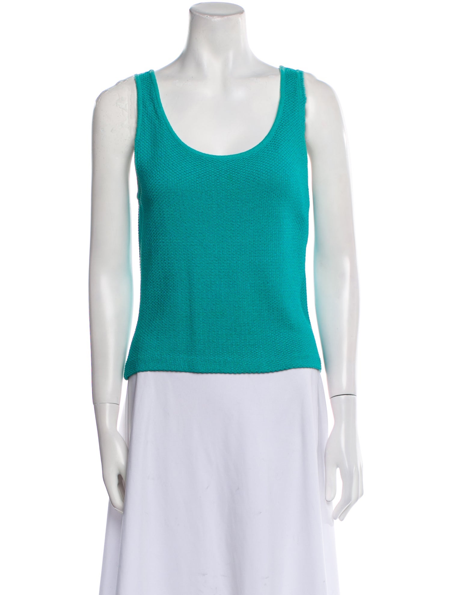 St. John Collection Wool Scoop Neck Top