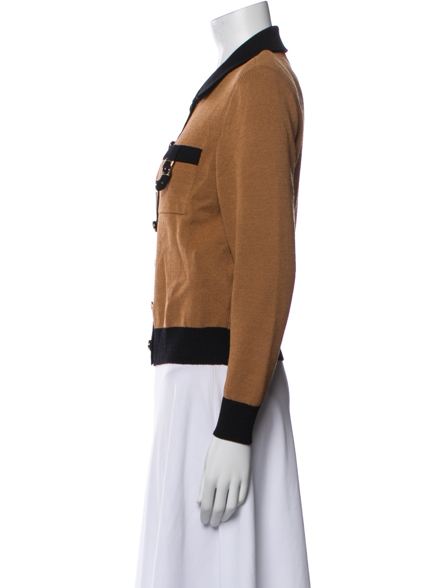 St. John Collection Wool Colorblock Pattern Jacket