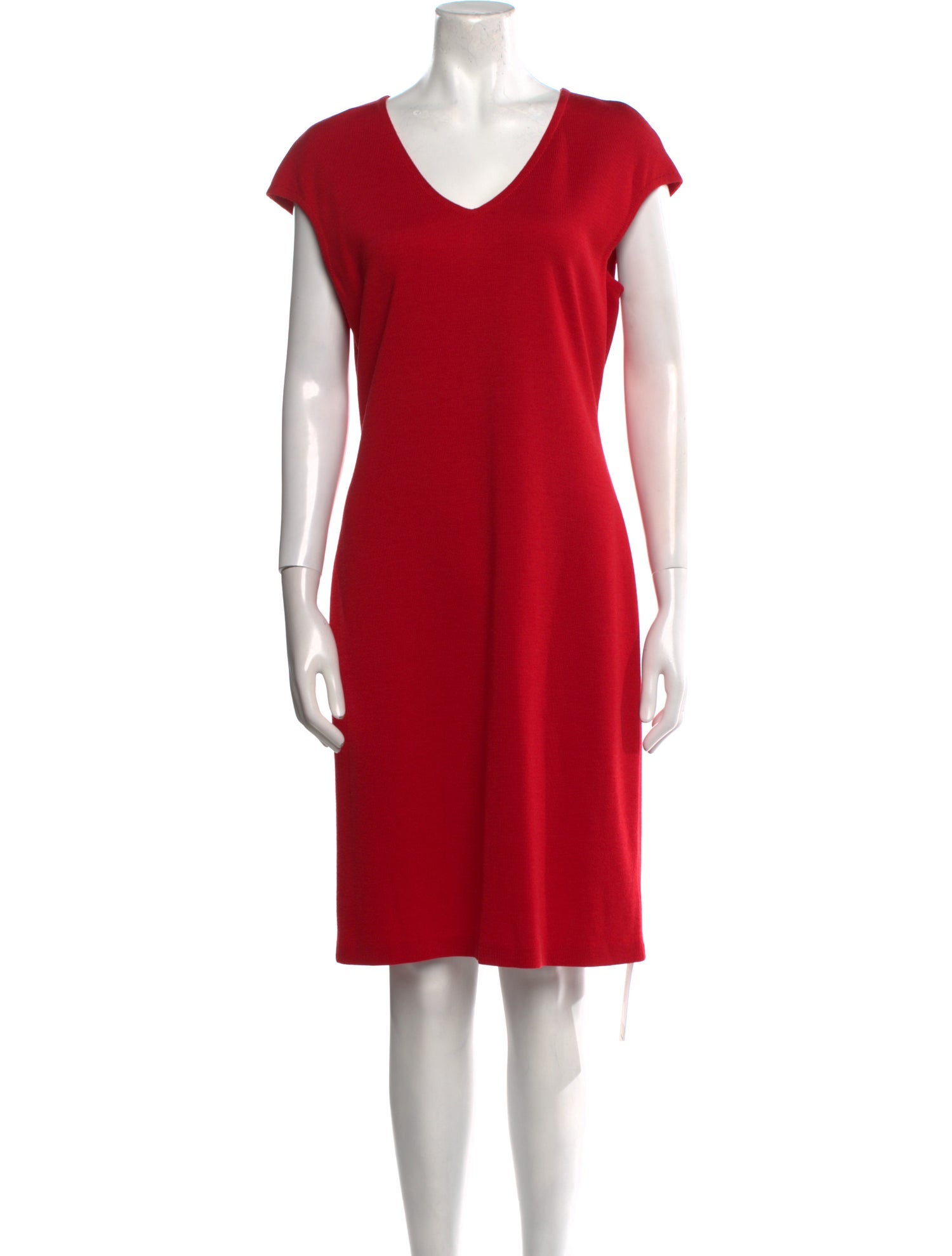 St. John Collection V-Neck Knee-Length Dress