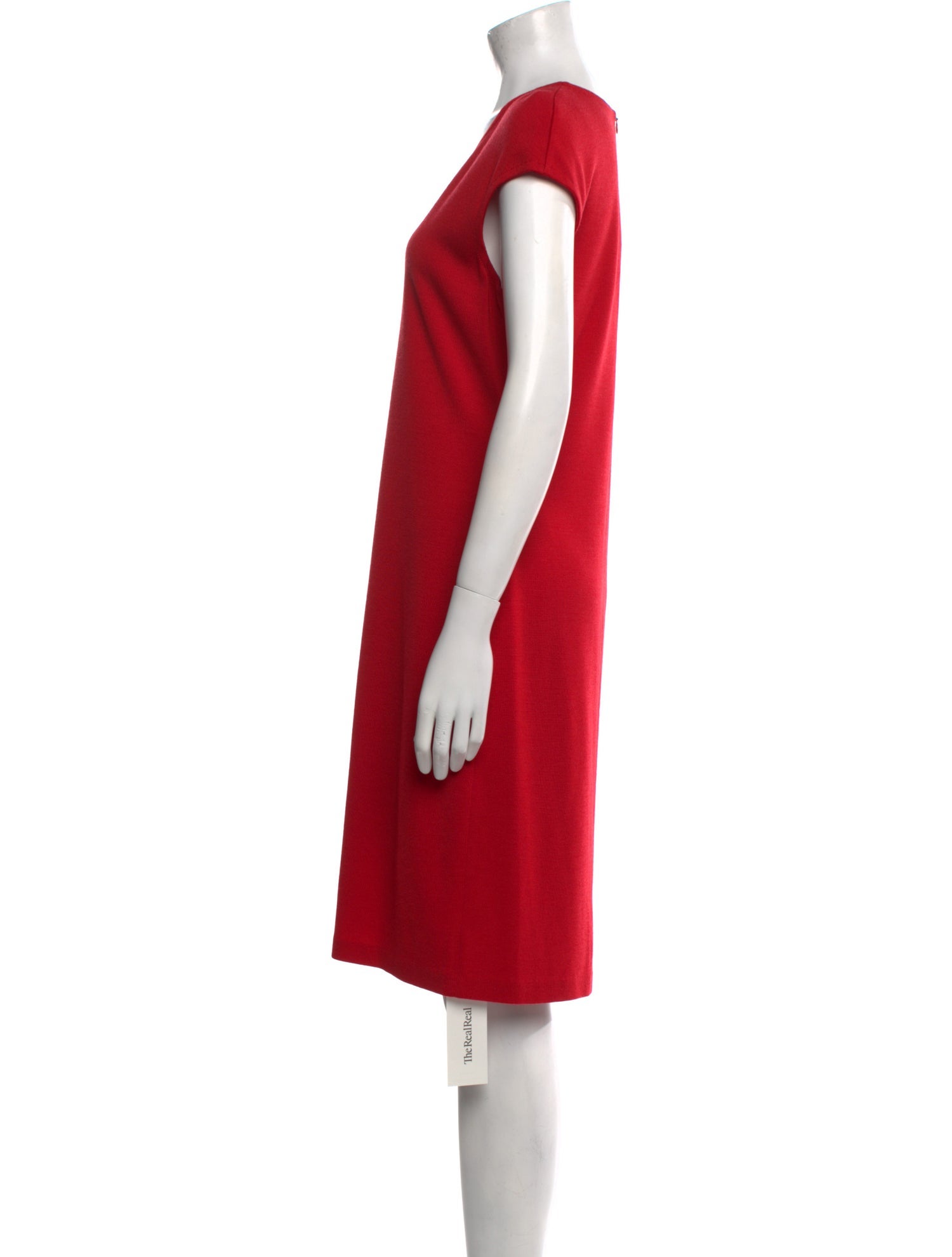 St. John Collection V-Neck Knee-Length Dress