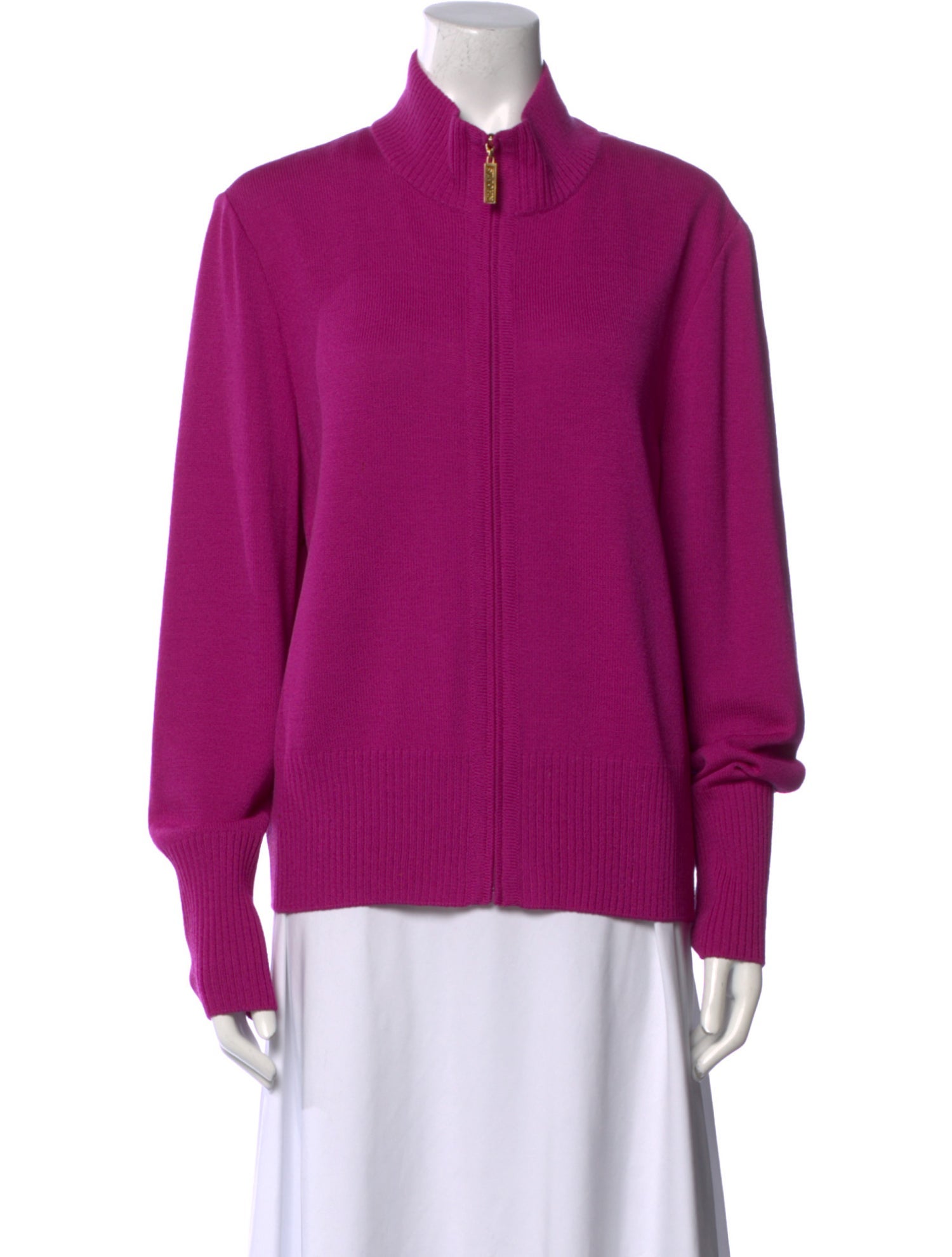 St. John Collection Wool Mock Neck Sweater