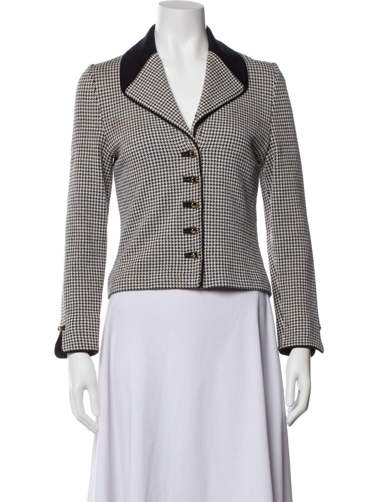 St. John Collection Houndstooth Print Blazer