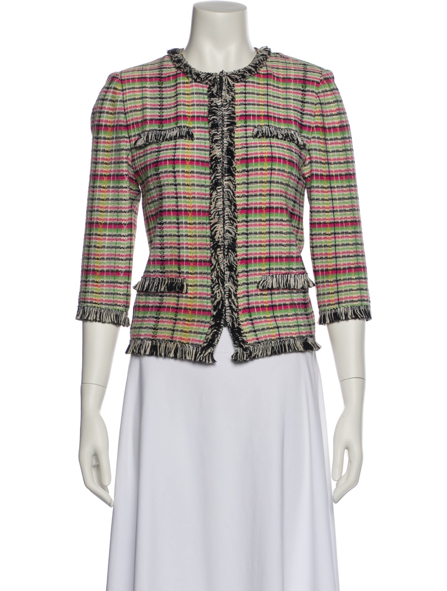 St. John Collection Tweed Pattern Evening Jacket