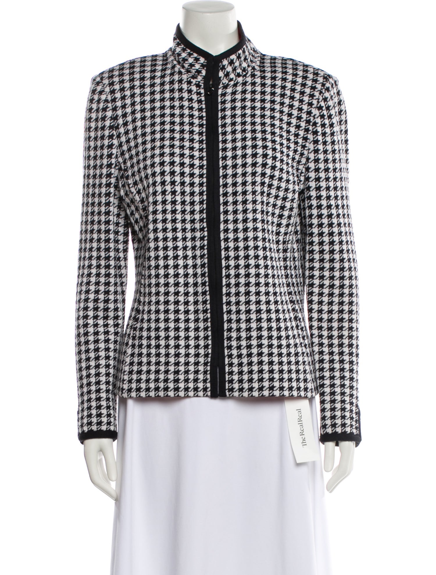 St. John Collection Houndstooth Print Evening Jacket