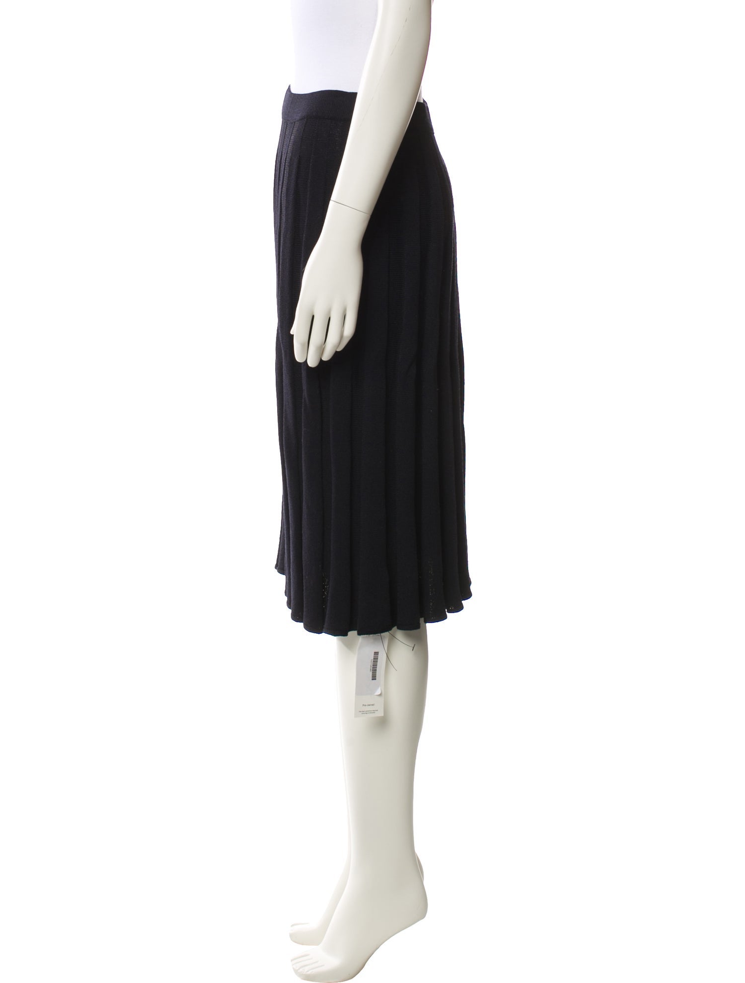 St. John Collection Pleated Accents Knee-Length Skirt
