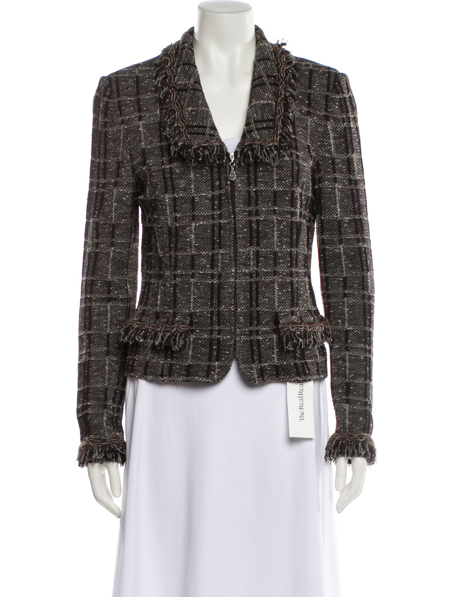St. John Collection Tweed Pattern Blazer