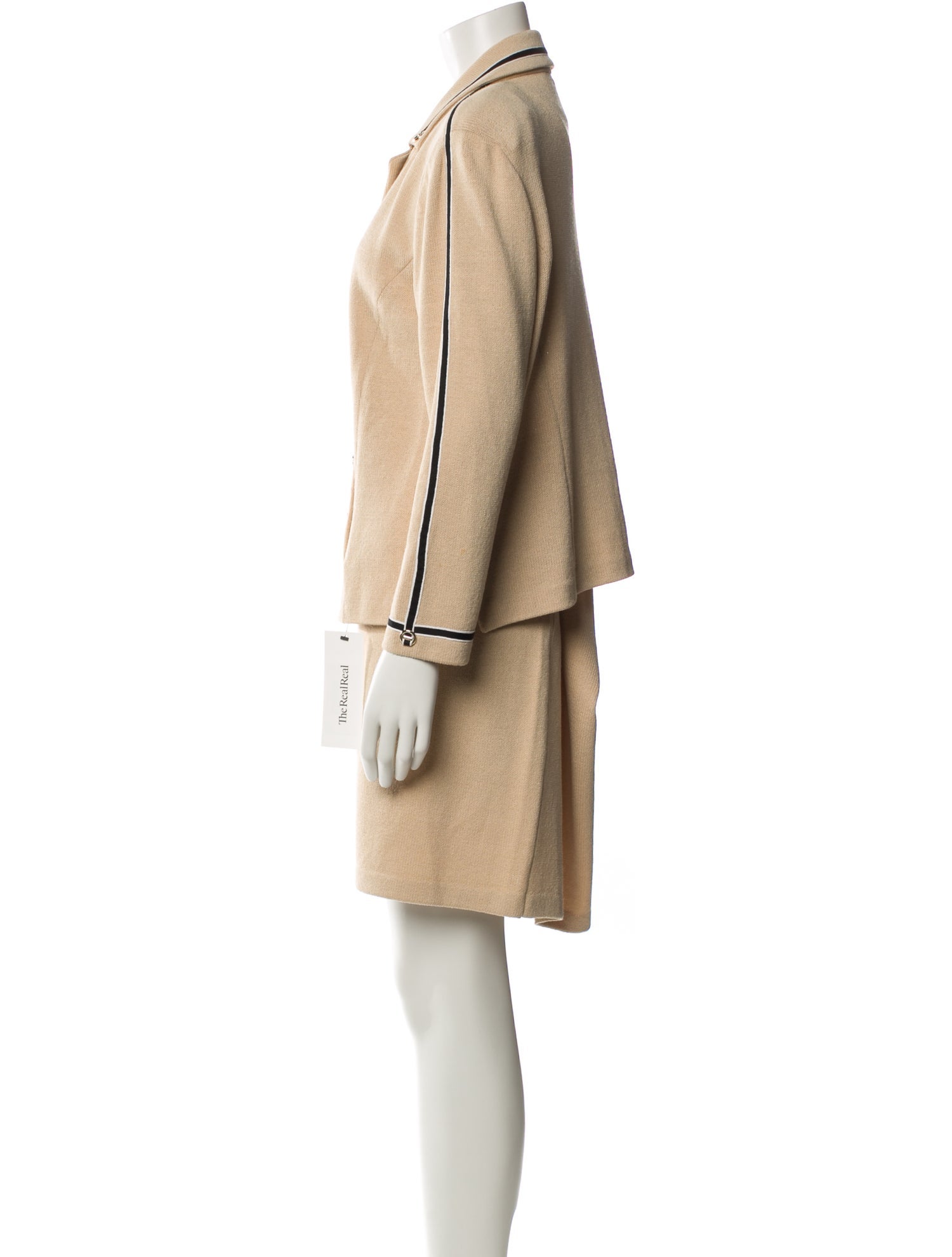 St. John Collection Striped Skirt Suit