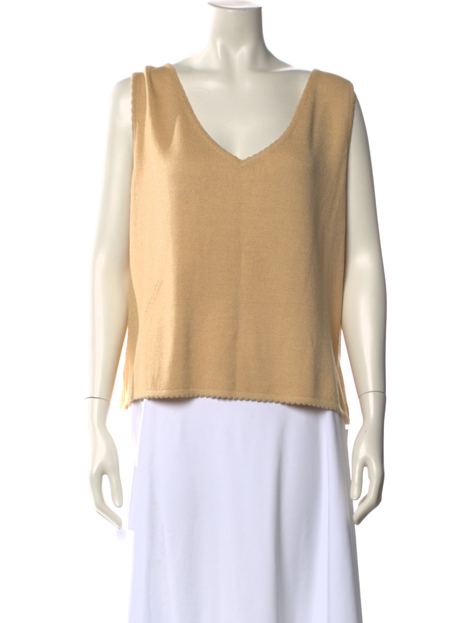 St. John Collection Wool V-Neck Top
