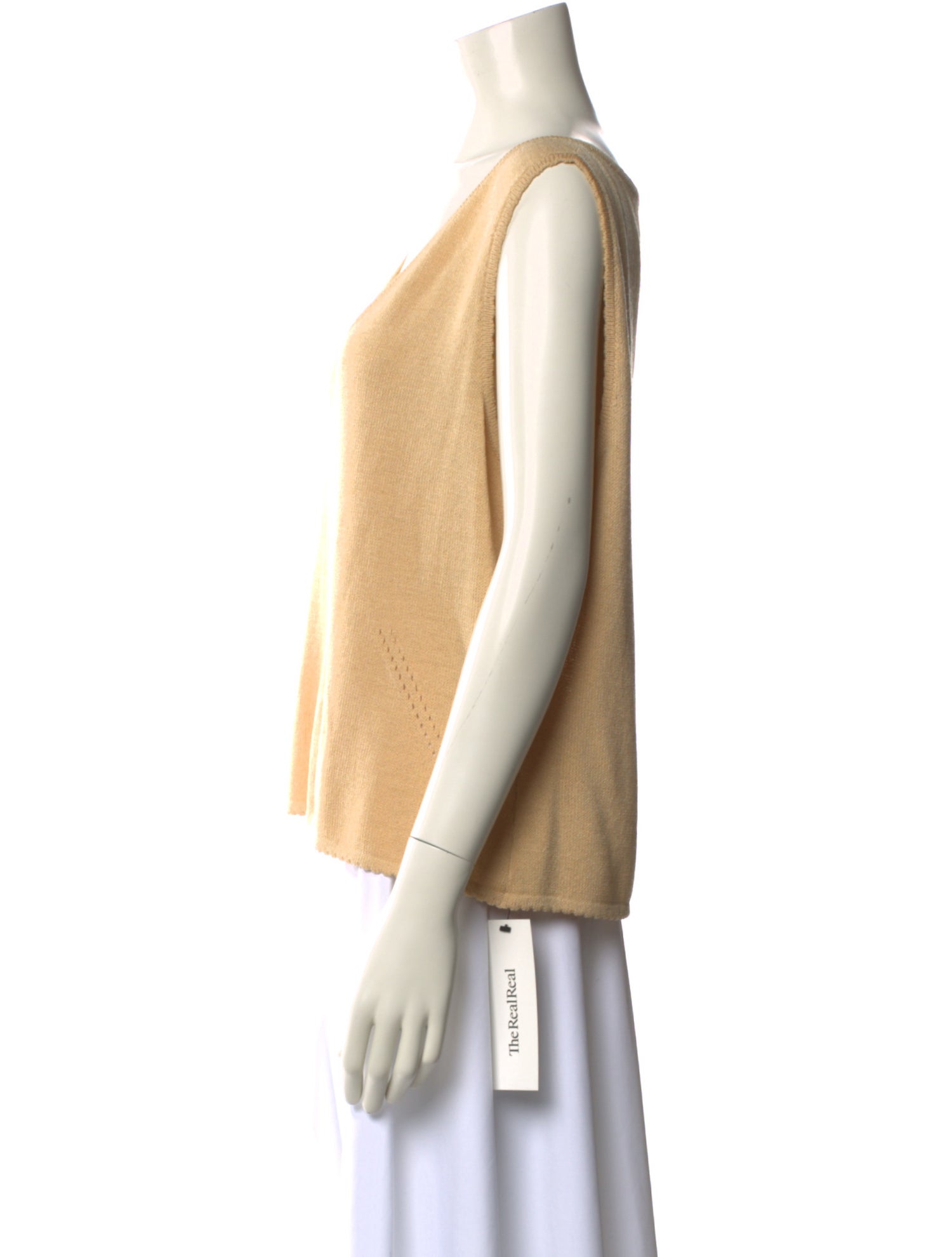 St. John Collection Wool V-Neck Top