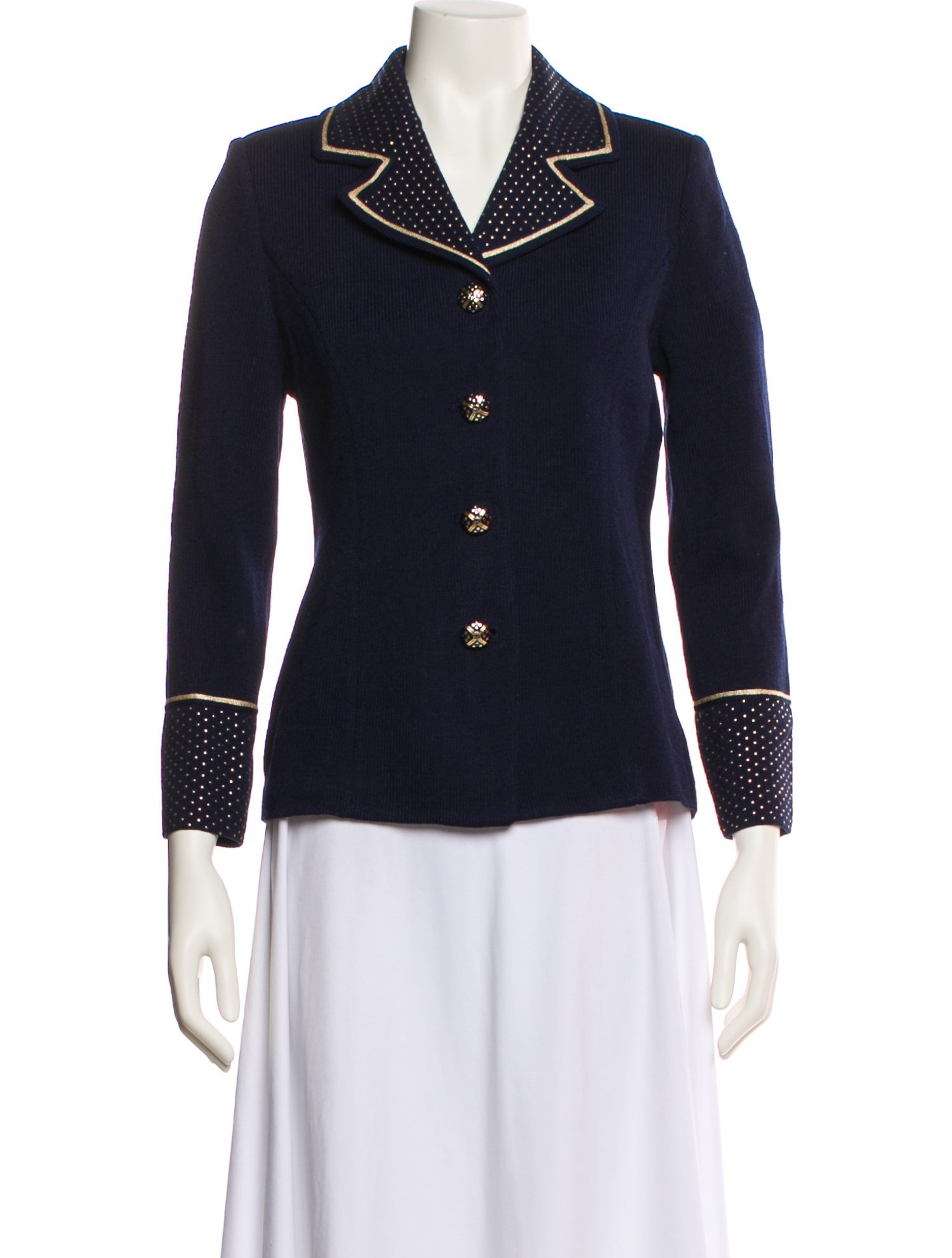 St. John Collection Wool Graphic Print Blazer