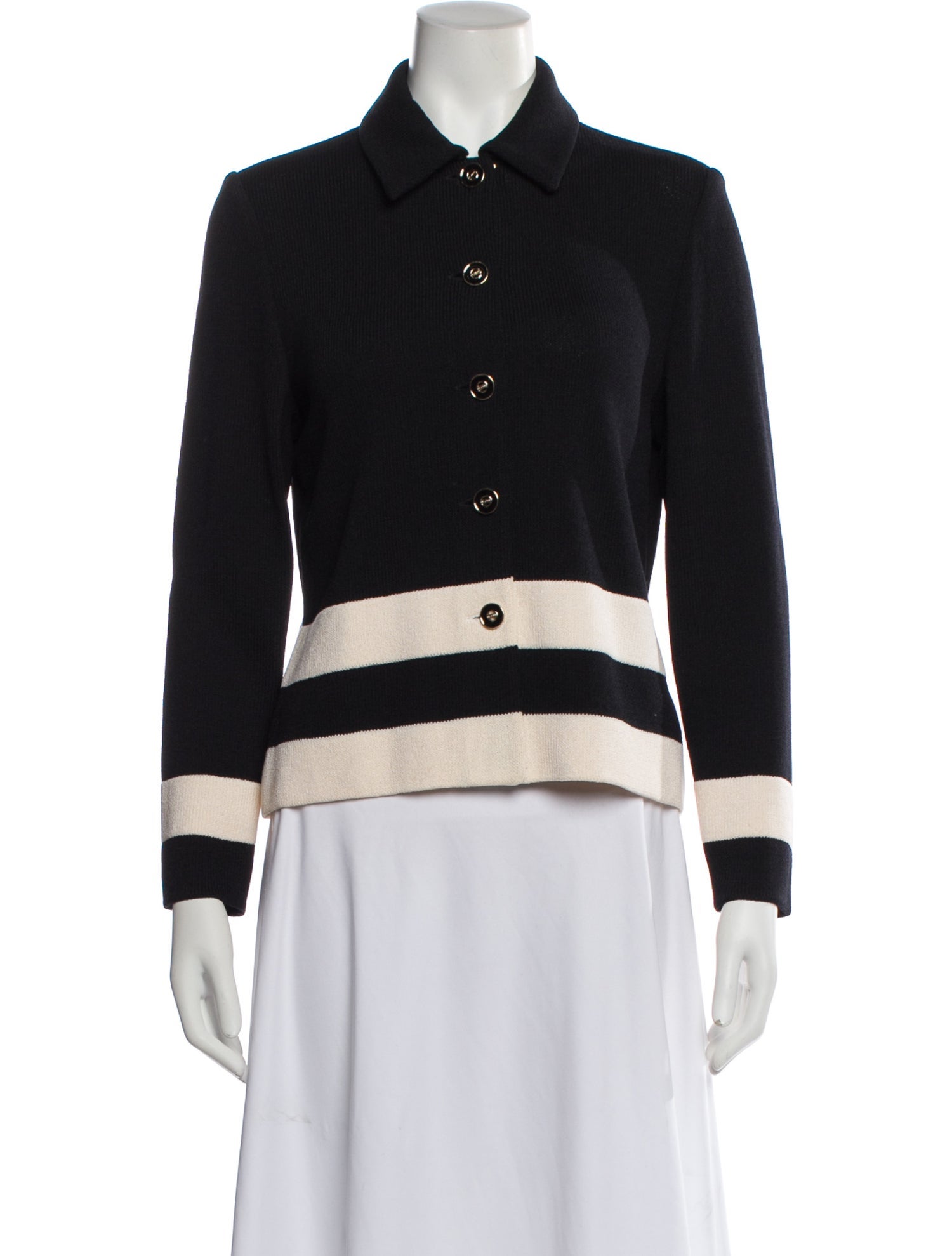 St. John Collection Wool Striped Jacket