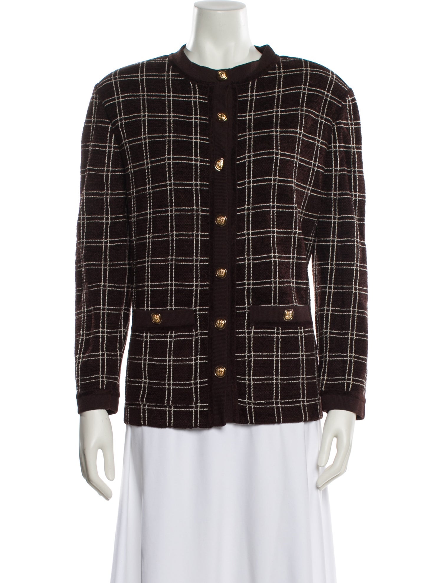 St. John Collection Plaid Print Jacket