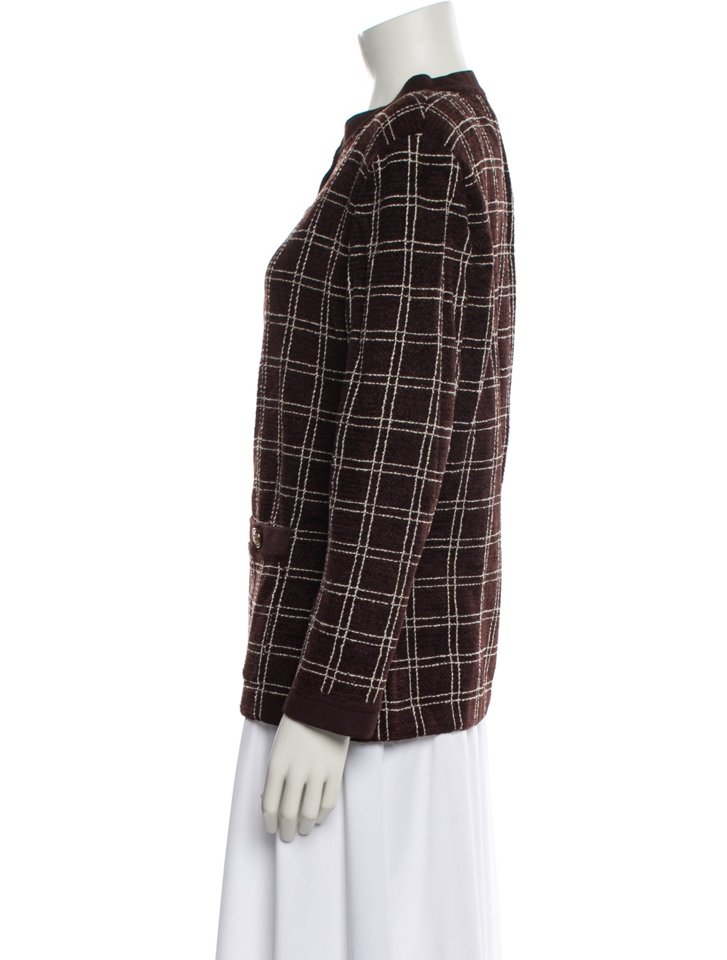 St. John Collection Plaid Print Jacket