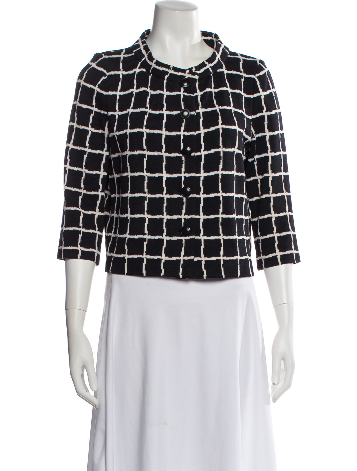 St. John Collection Plaid Print Jacket