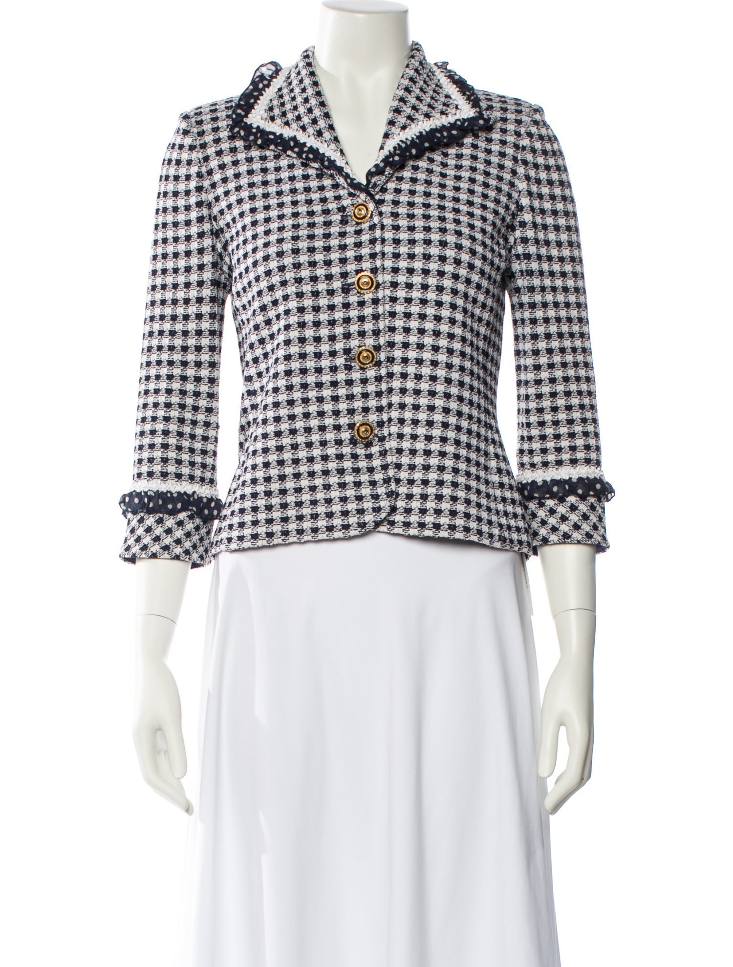 St. John Collection Houndstooth Print Blazer