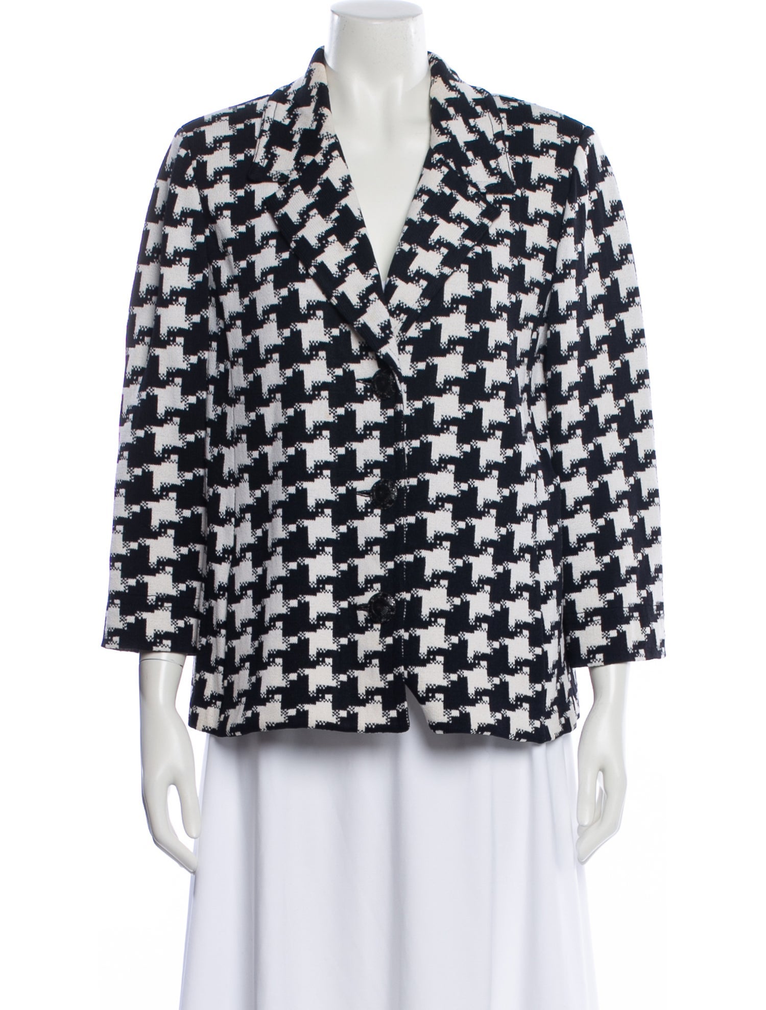 St. John Collection Plaid Print Blazer