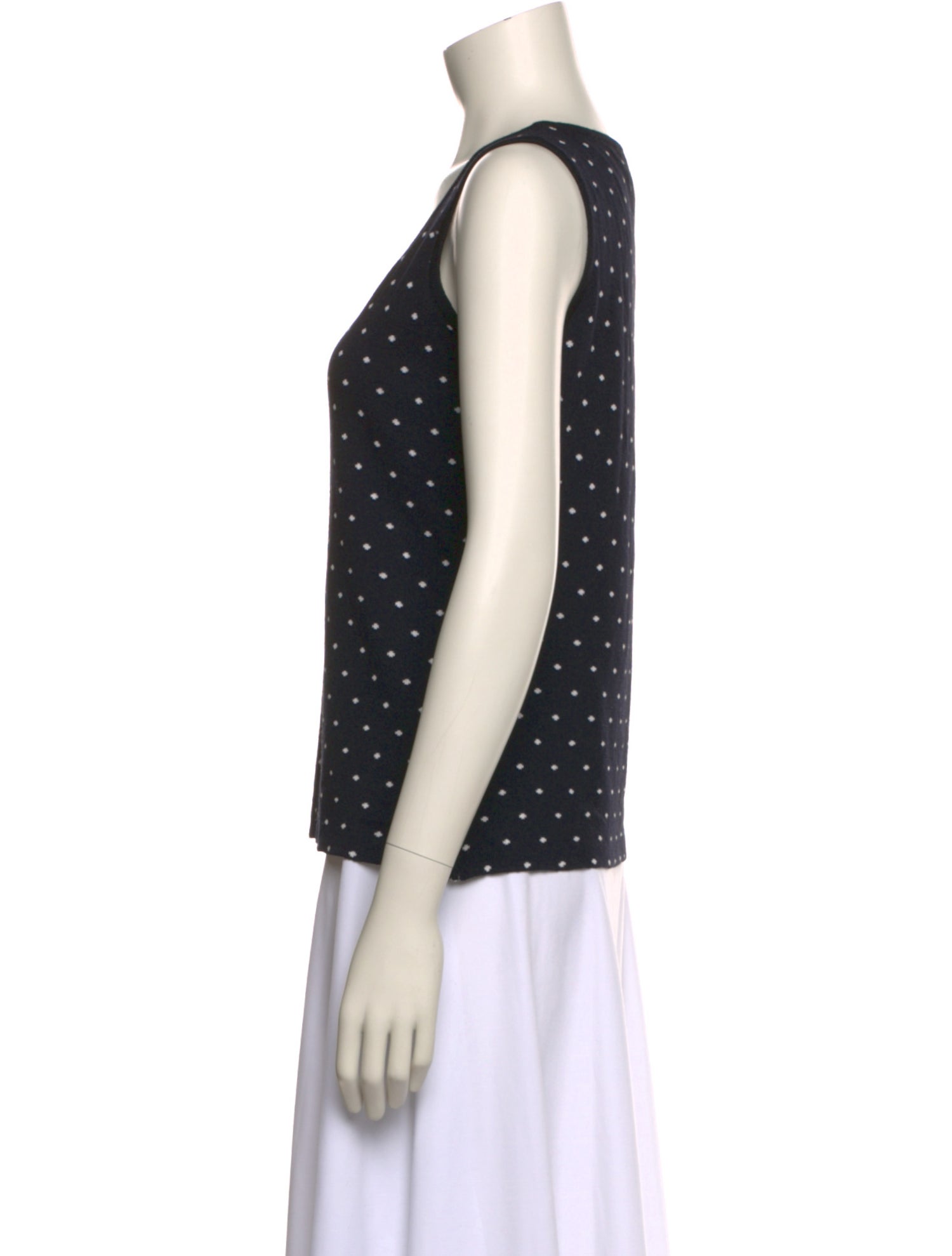St. John Collection Printed Scoop Neck Top