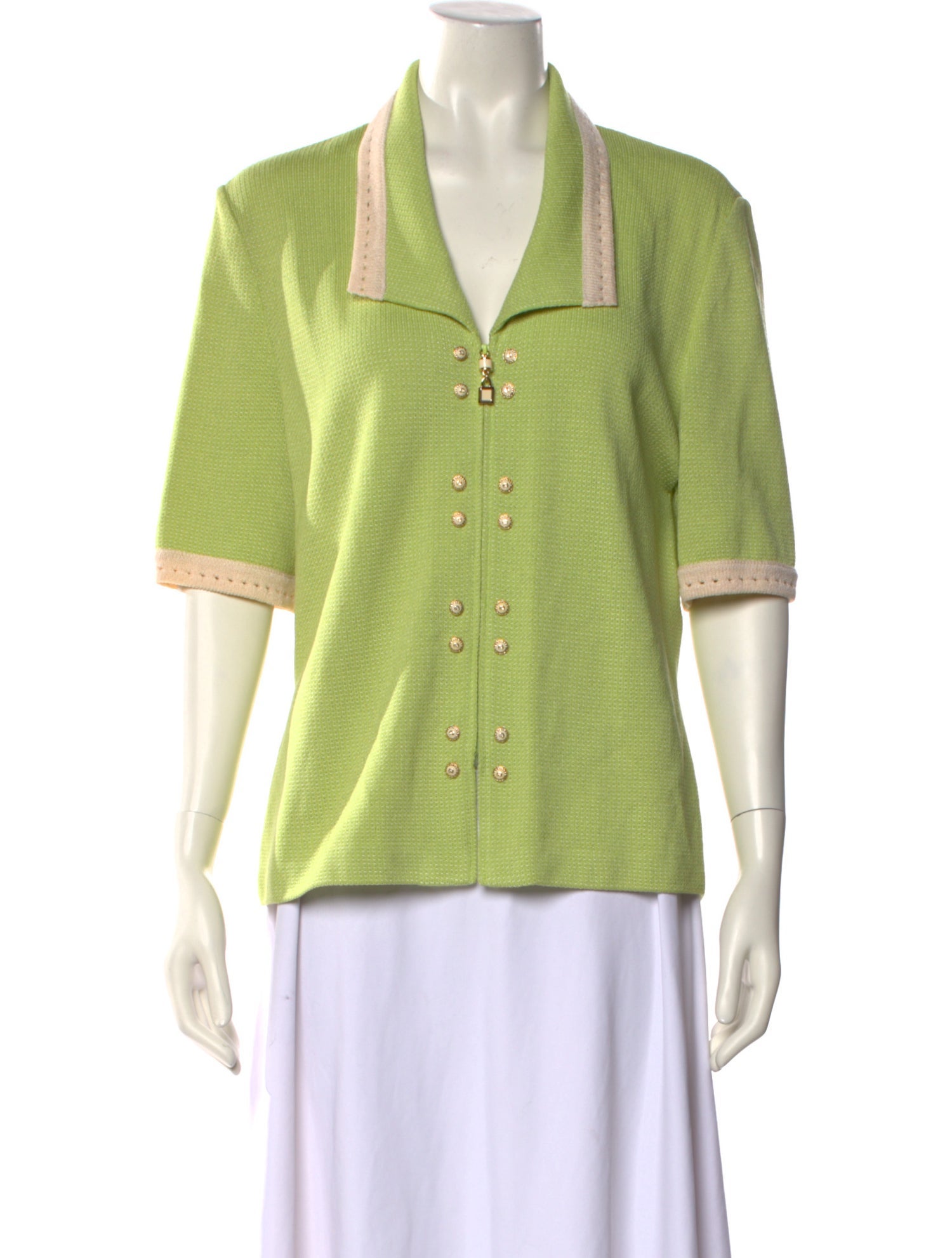 St. John Collection Wool V-Neck Sweater