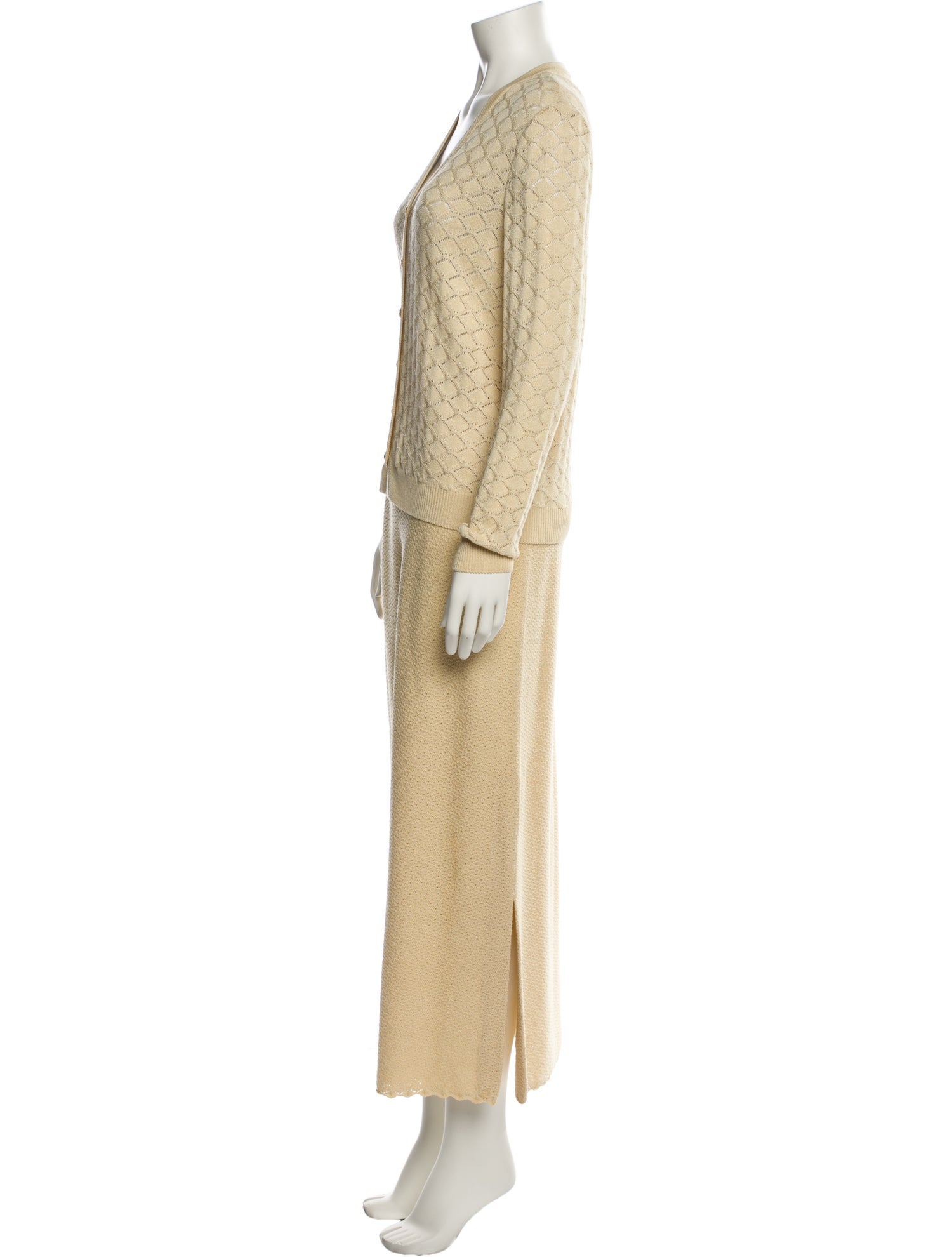 St. John Collection Wool Printed Skirt Suit