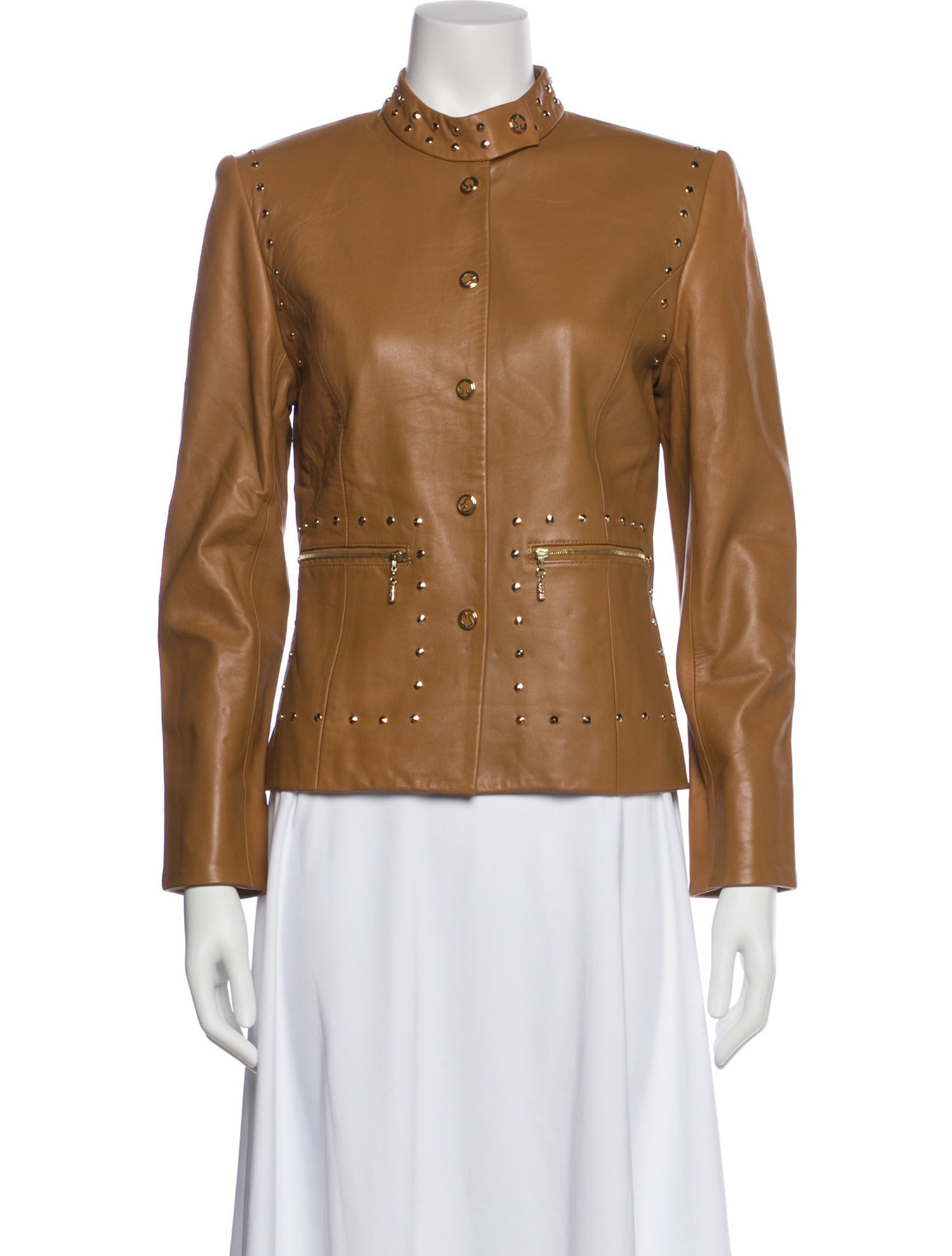 St. John Collection Lamb Leather Jacket