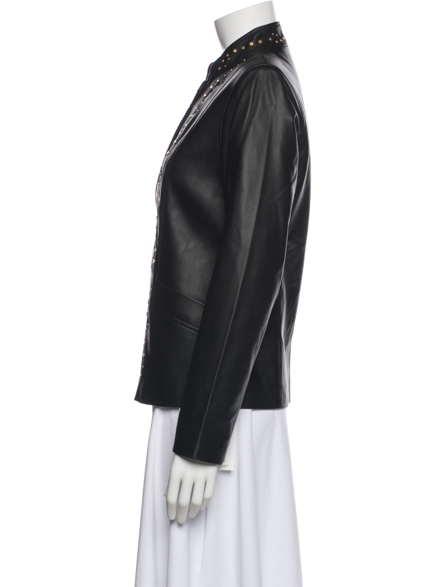 Katharine Hamnett London Leather Jacket - Black Jackets, Clothing