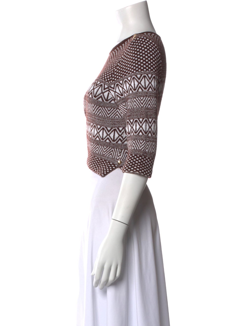 St. John Collection Patterned Bateau Neckline Top - image 2