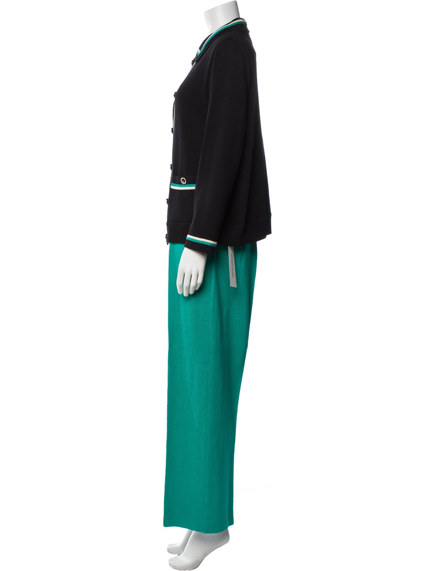 St. John Collection Colorblock Pattern Pant Set