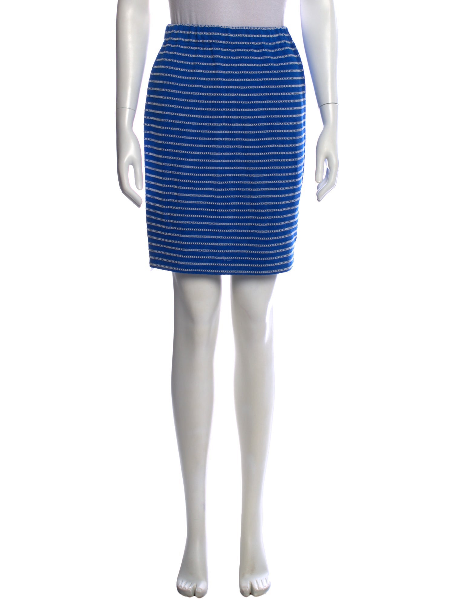 St. John Collection Striped Knee-Length Skirt