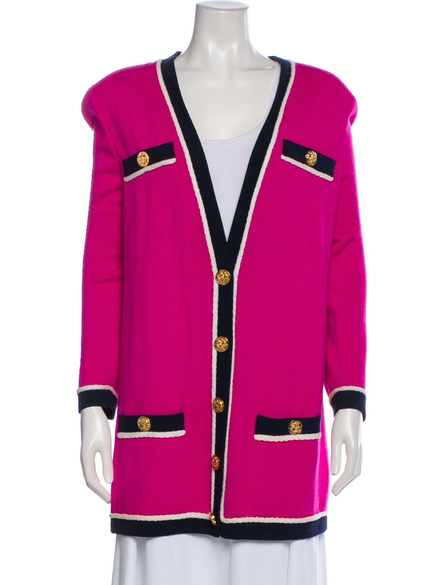 St. John Collection Wool Striped Evening Jacket