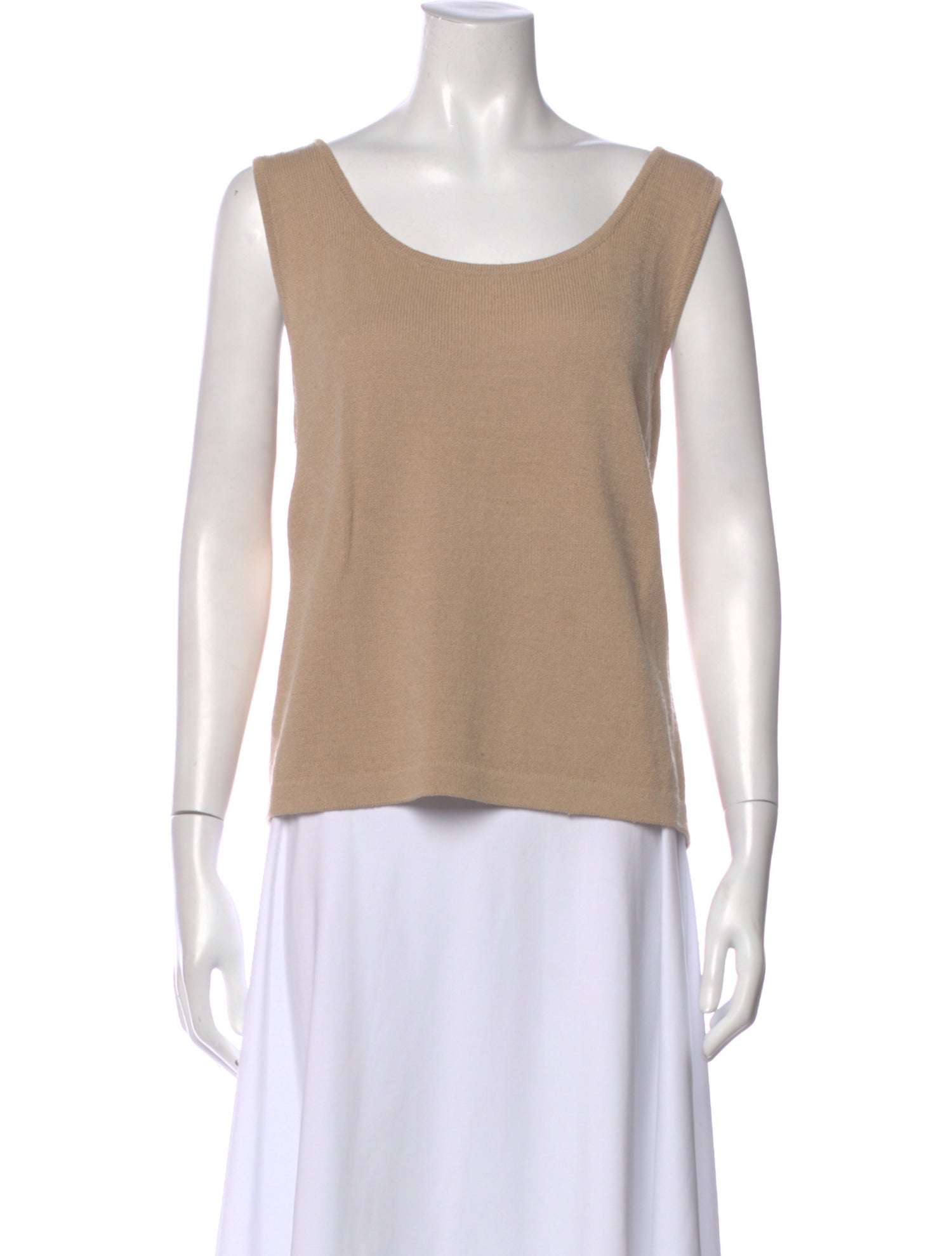St. John Collection Wool Scoop Neck Top