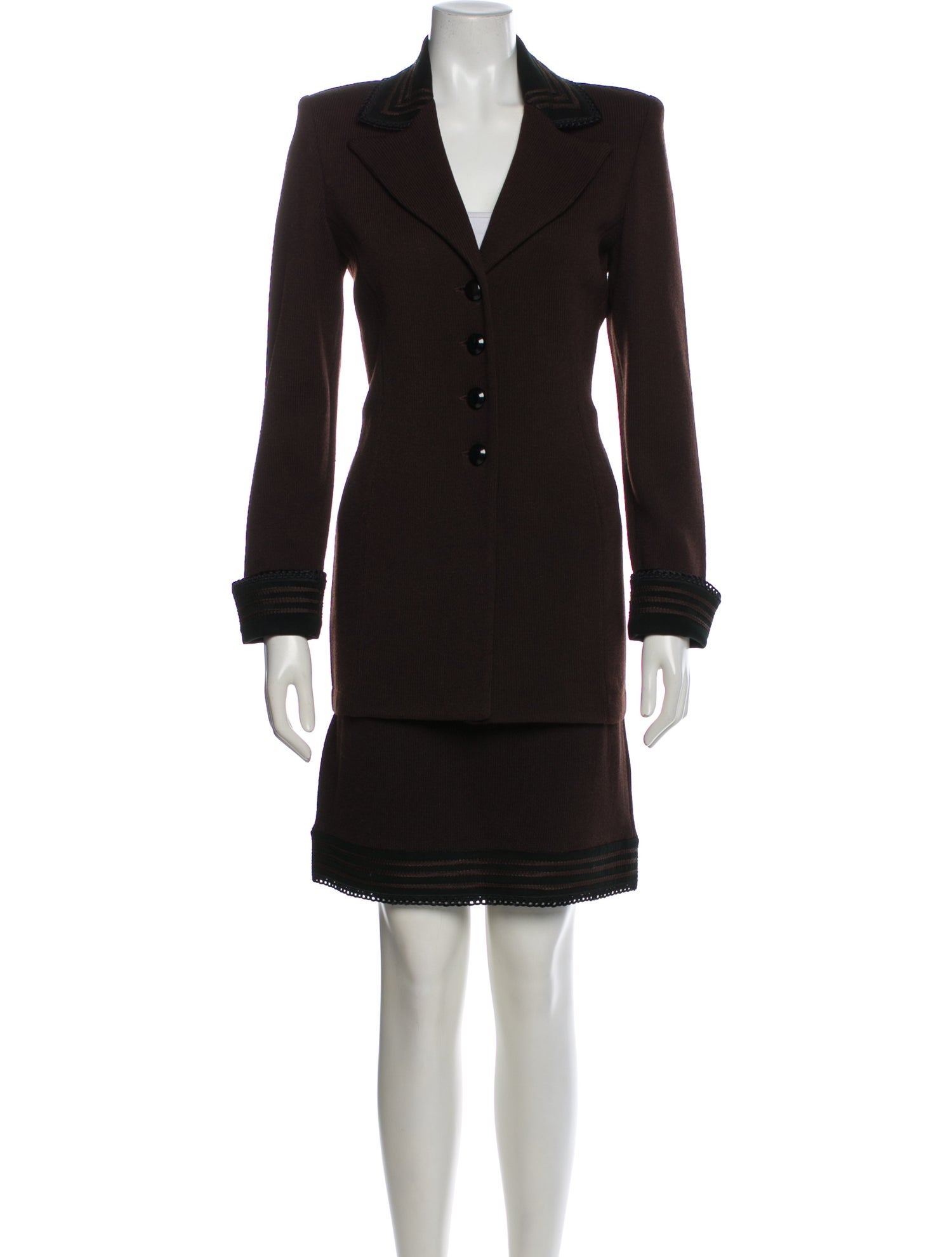 St. John Collection Wool Skirt Set