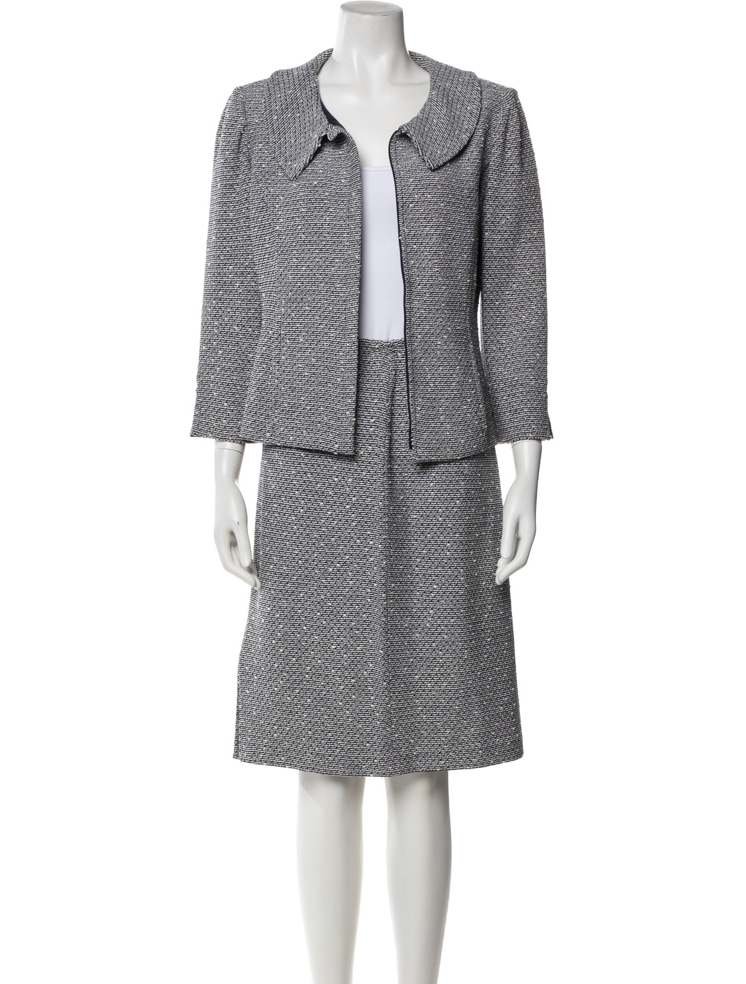 St. John Collection Printed Skirt Suit