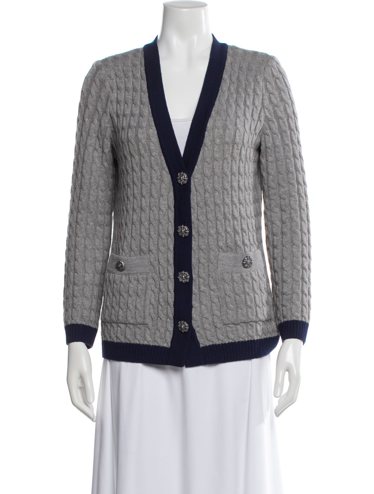 St. John Collection Wool Colorblock Pattern Sweater