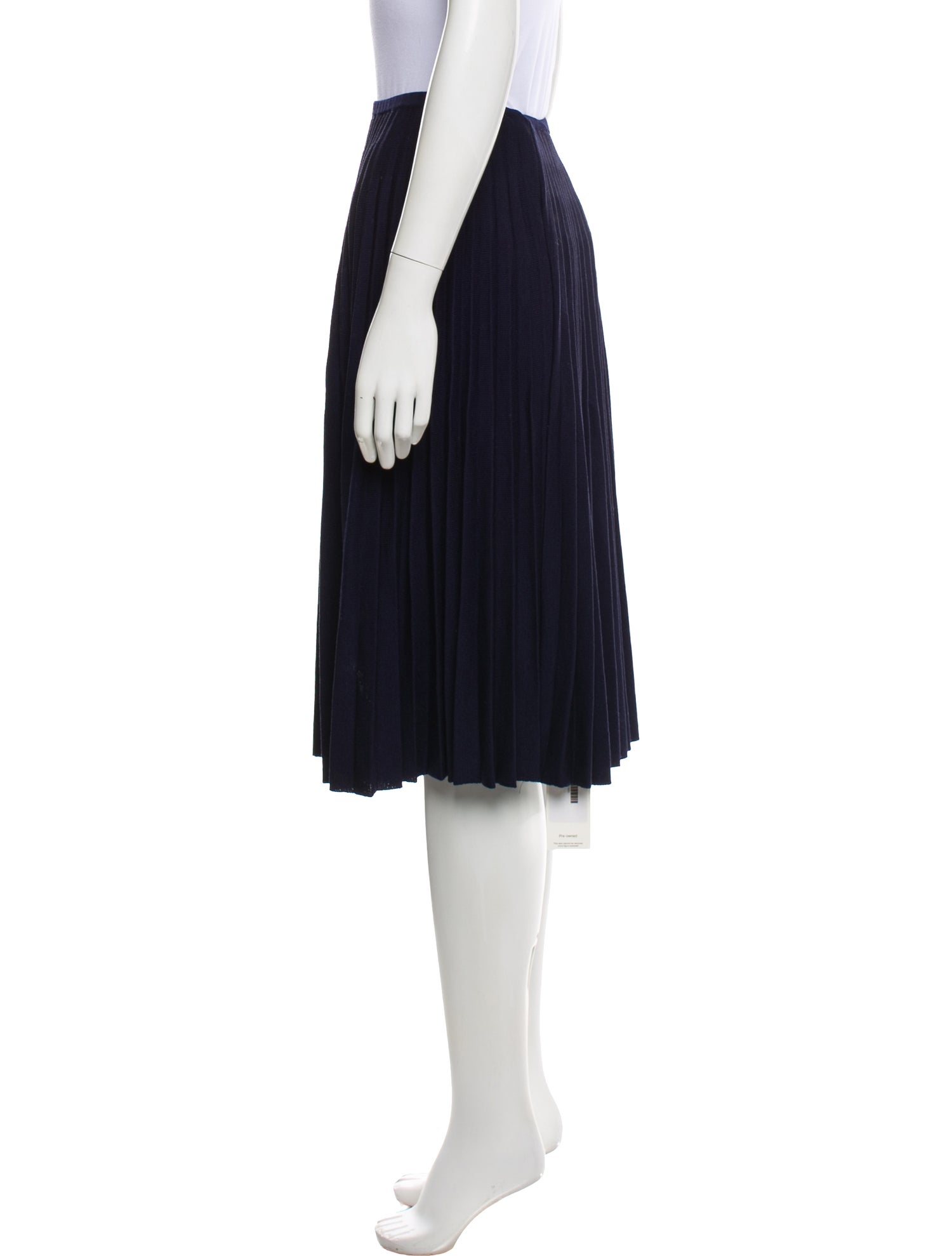 St. John Collection Pleated Accents Knee-Length Skirt