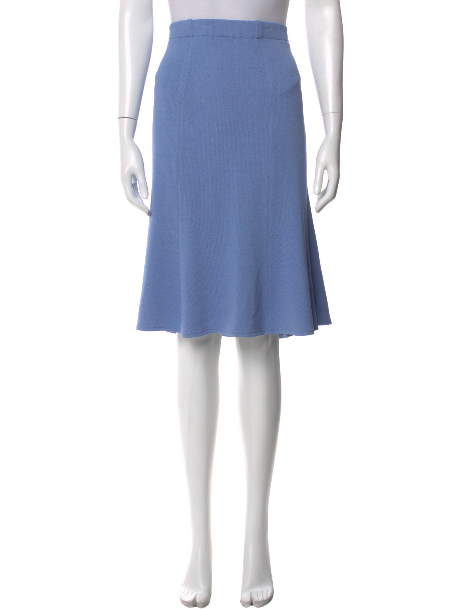 St. John Collection Ruffle Embellishment Knee-Length Skirt