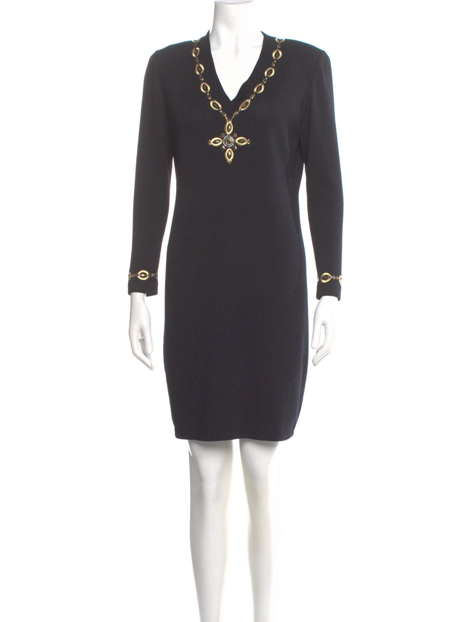 St. John Collection Graphic Print Knee-Length Dress