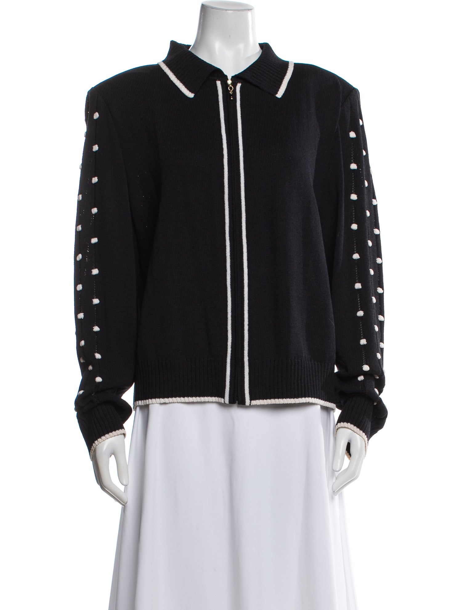 St. John Collection Wool Mock Neck Sweater