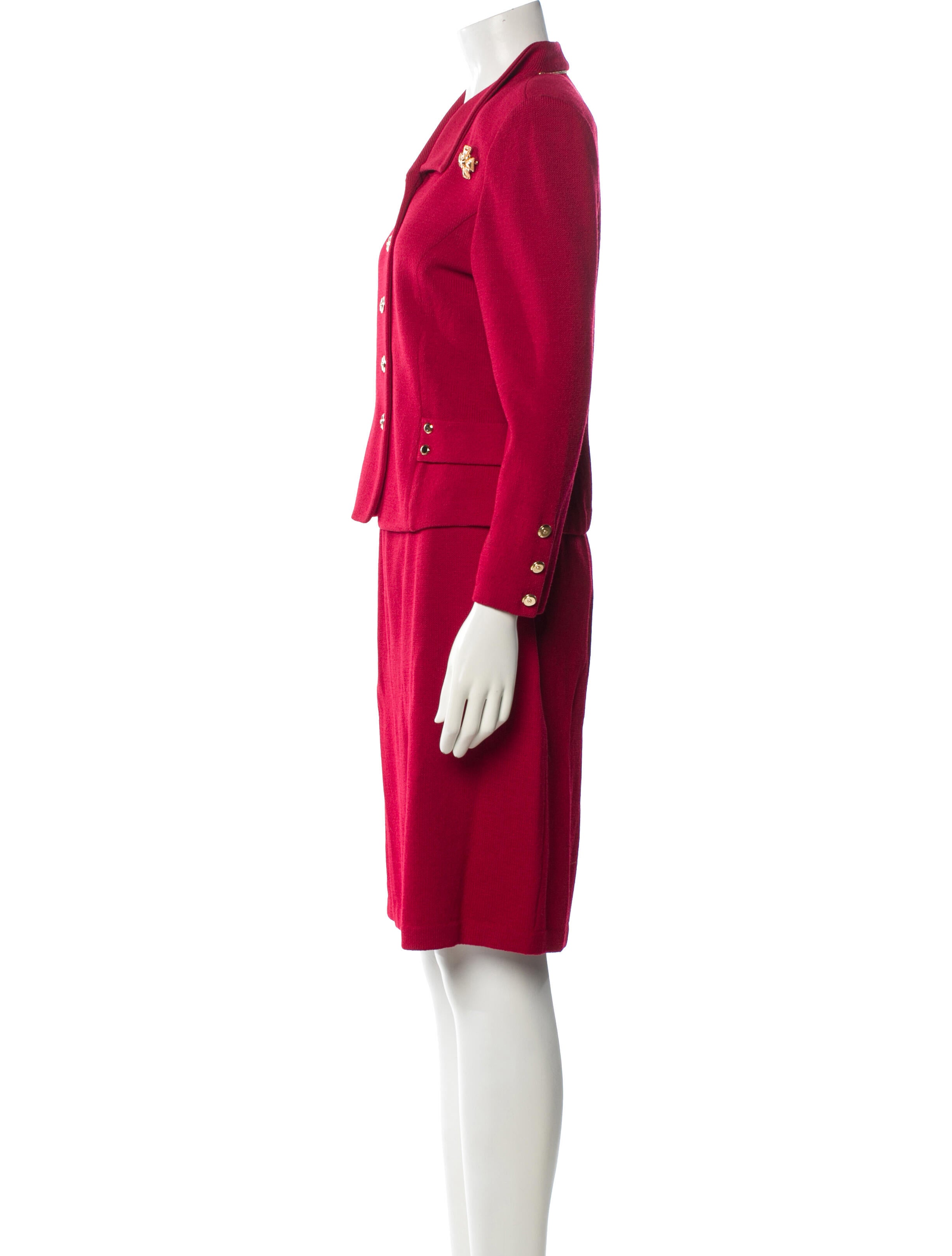 St. John Collection Wool Skirt Suit