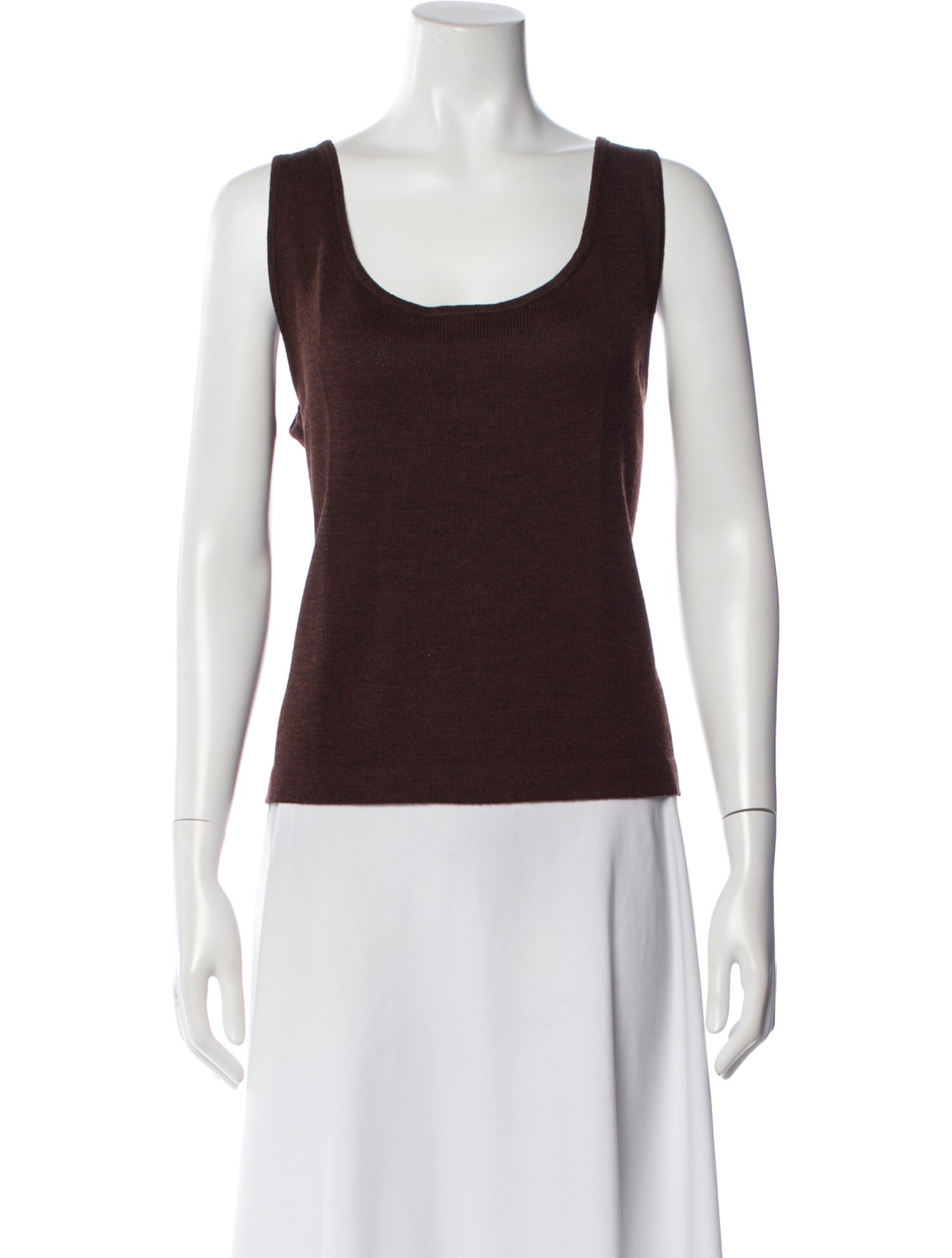 St. John Wool Scoop Neck Top