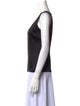 St. John Caviar Scoop Neck Sleeveless Top