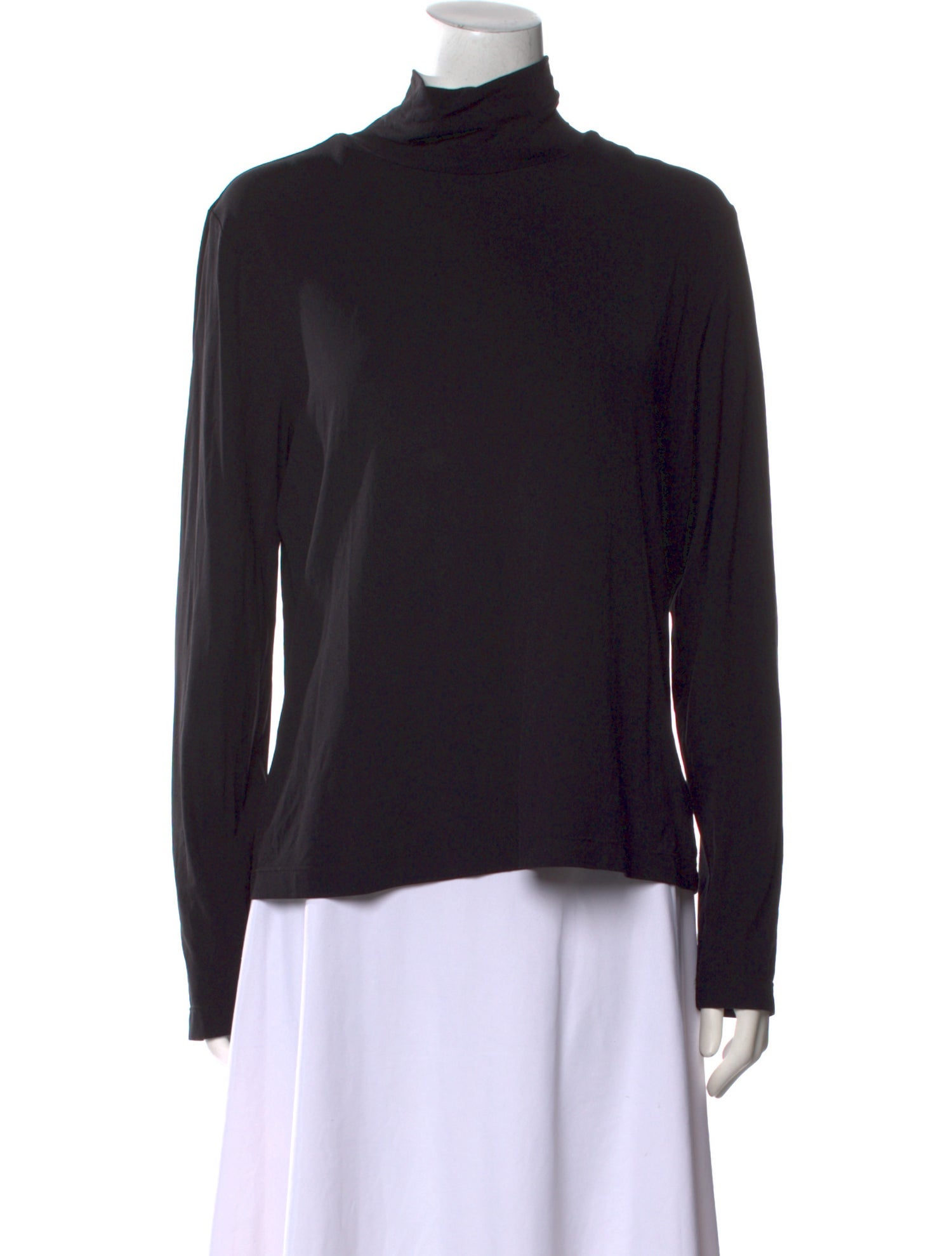 St. John Caviar Nylon Turtleneck Sweatshirt