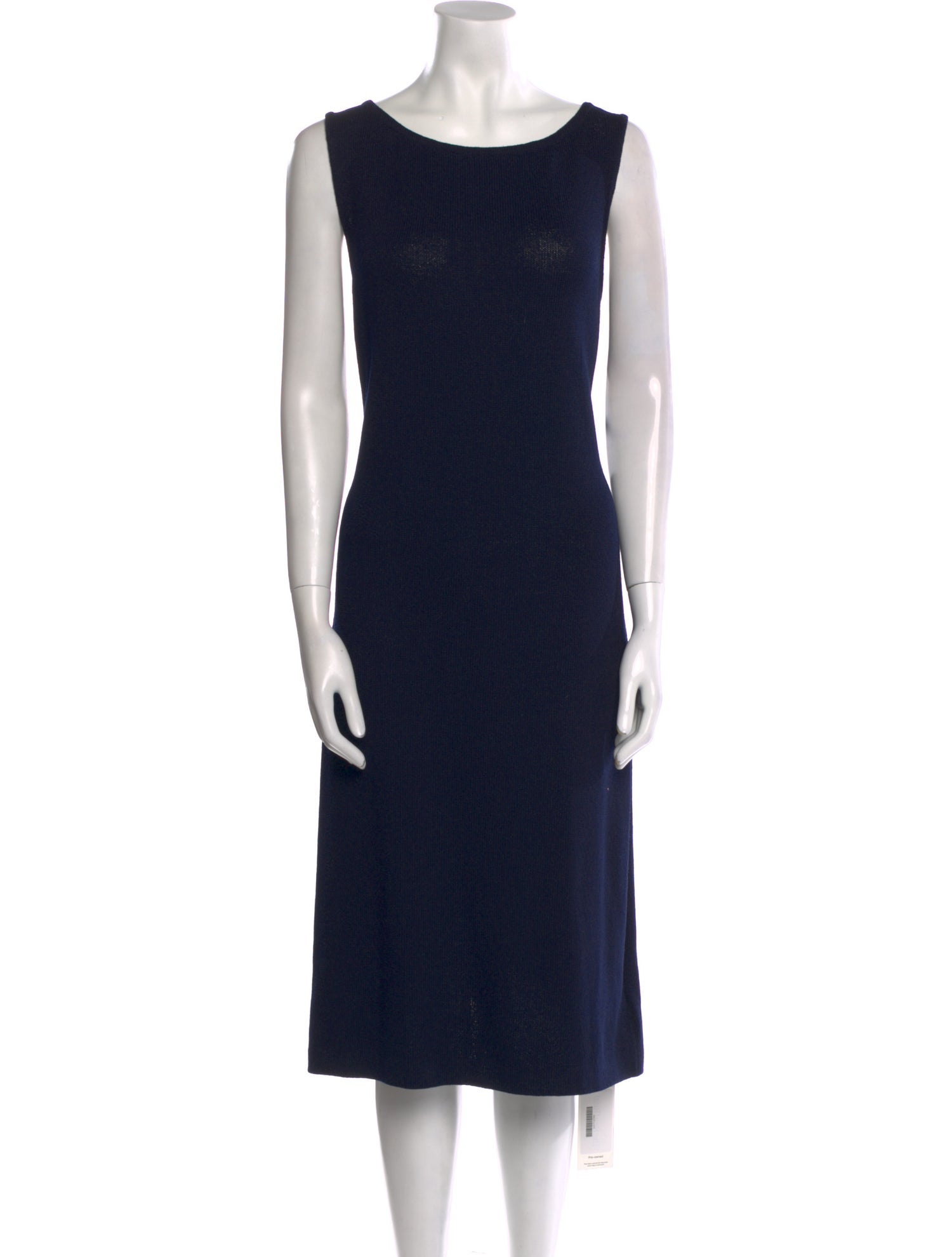 St. John Caviar Wool Midi Length Dress