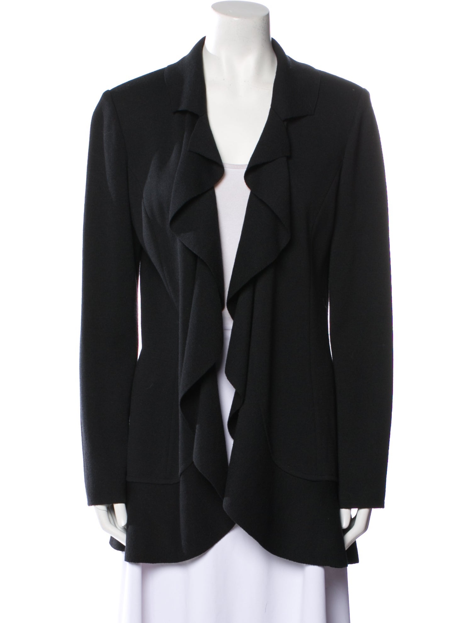 St. John Caviar Wool Cowl Neck Sweater