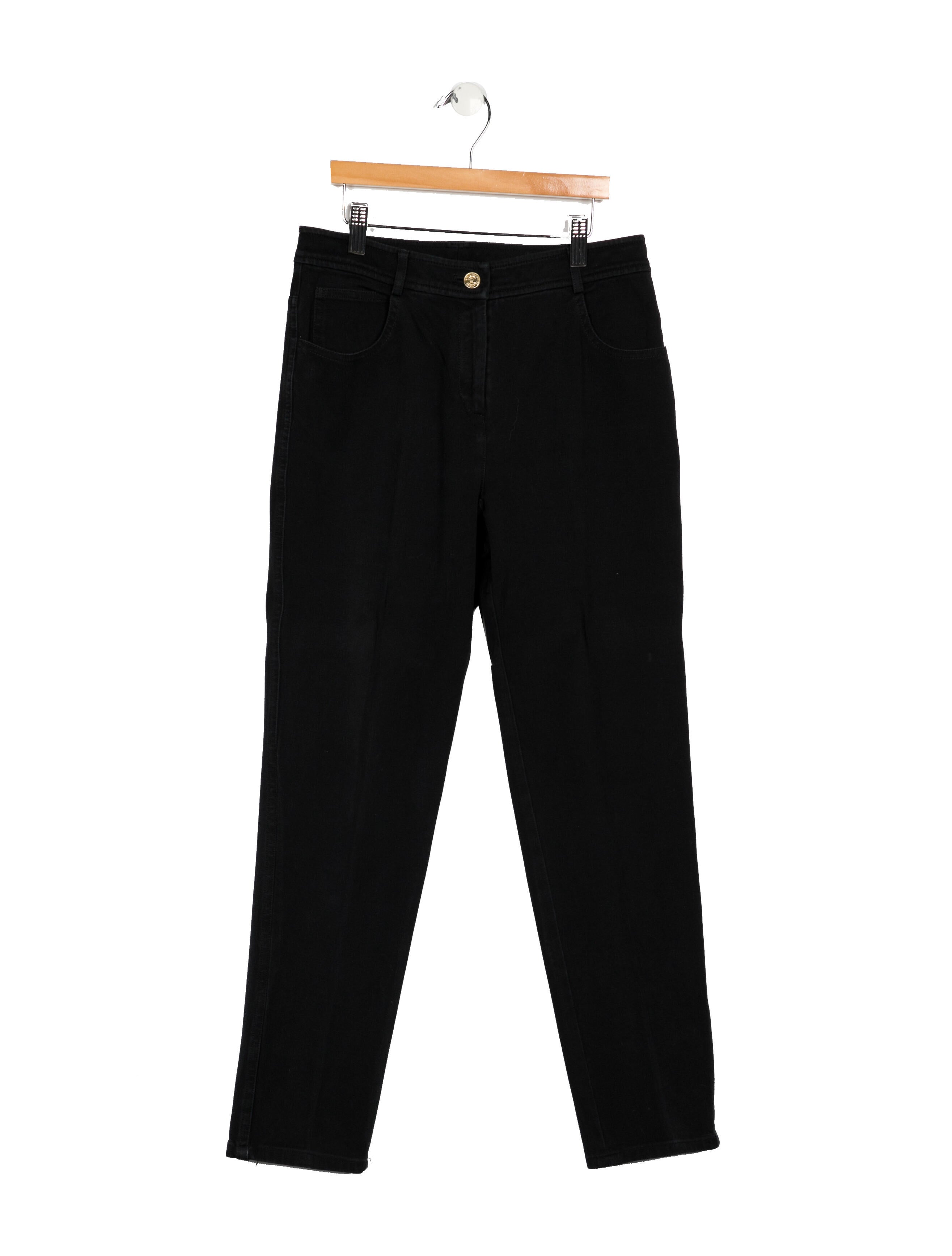St. John Caviar Mid-Rise Straight Leg Jeans