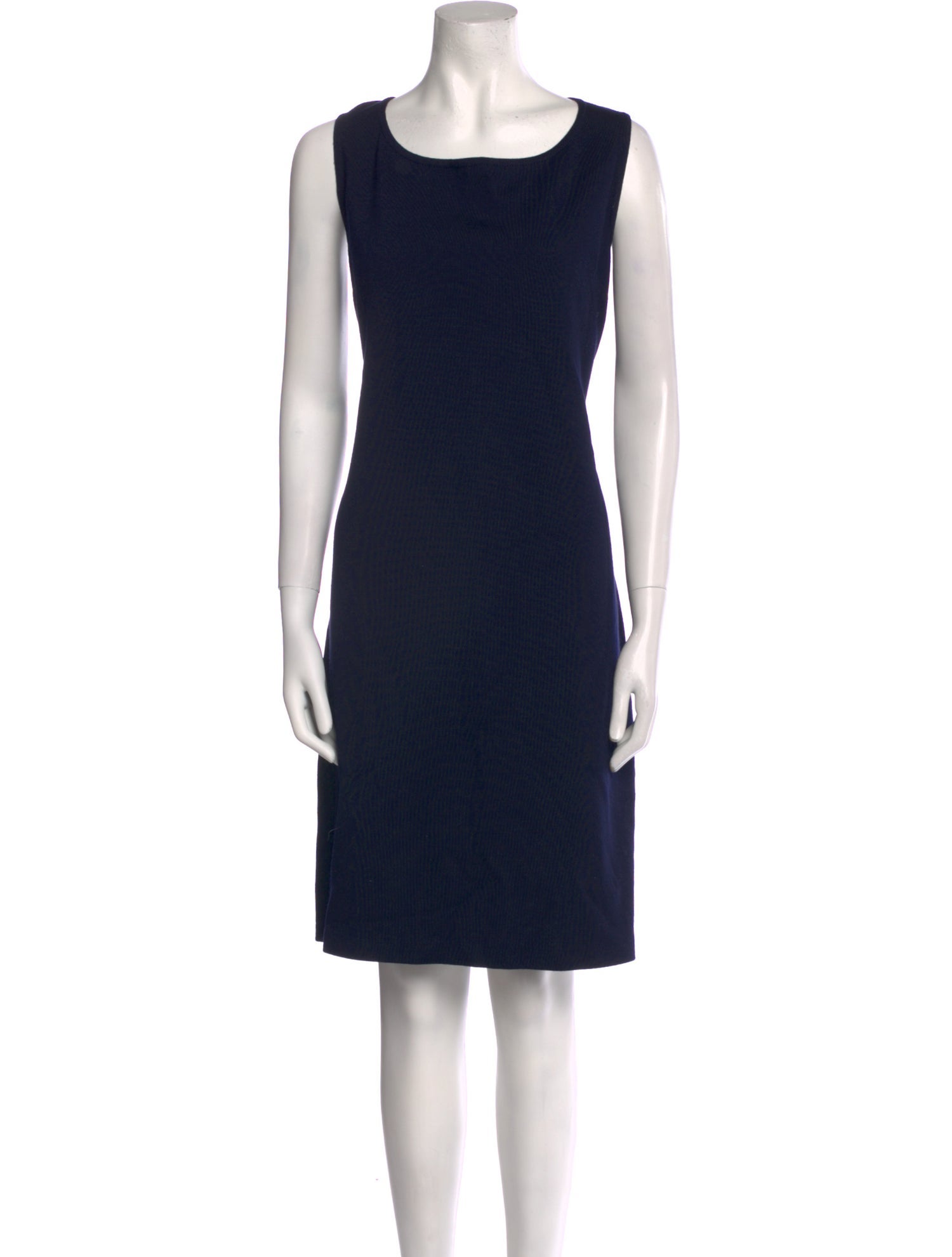 St. John Caviar Wool Knee-Length Dress