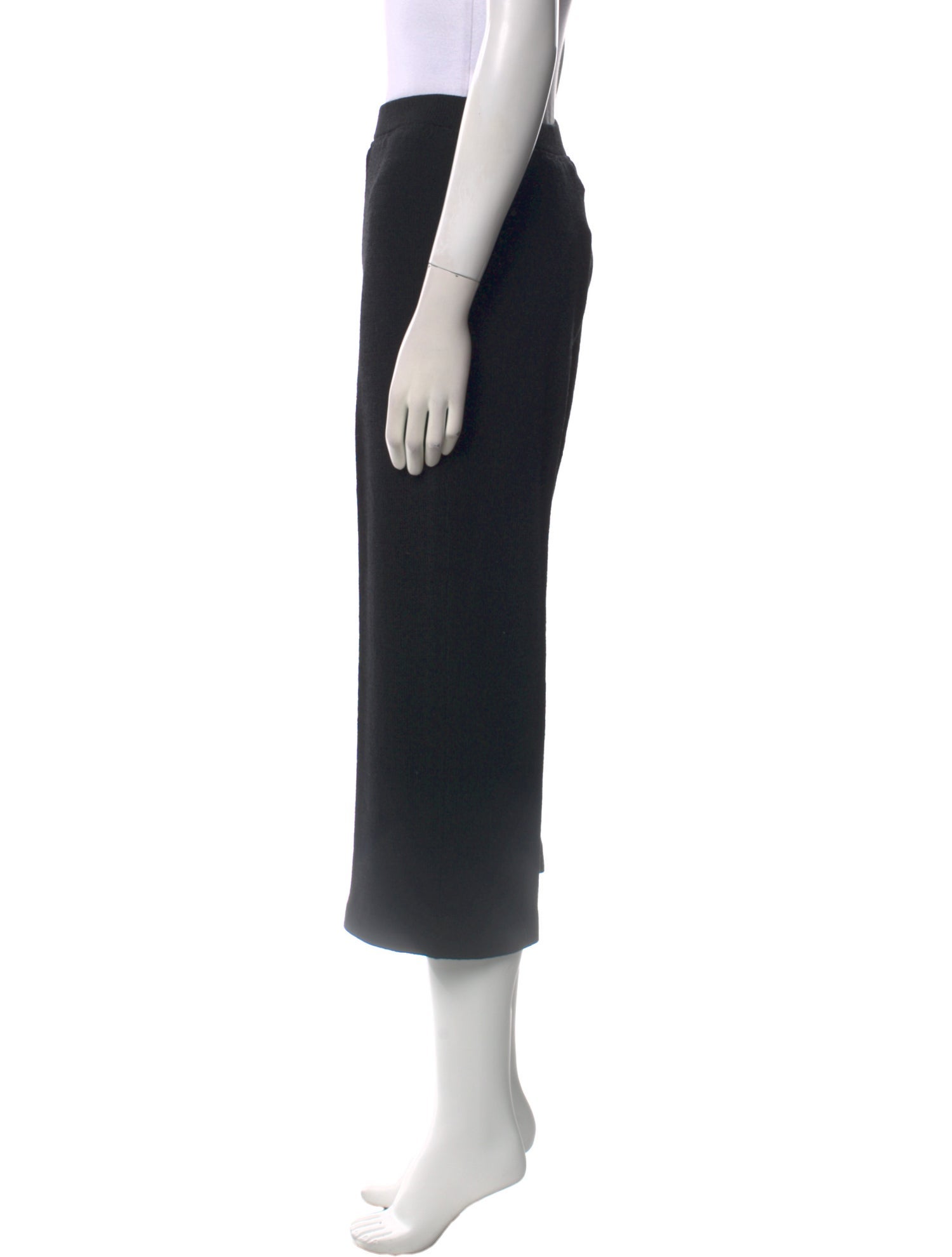 St. John Caviar Wool Wide Leg Pants