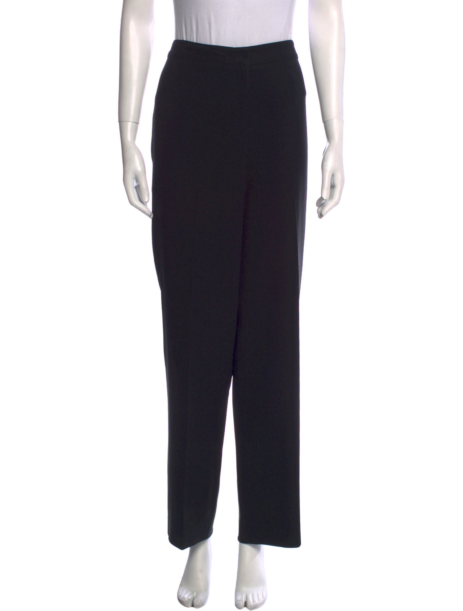 St. John Caviar Wool Wide Leg Pants